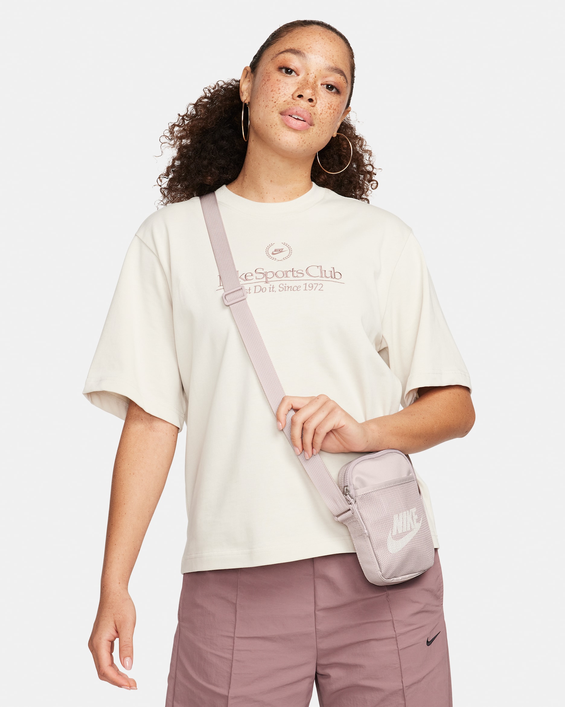 Nike Heritage 斜背包 (小型，1 公升) - Platinum Violet/Platinum Violet/Summit White