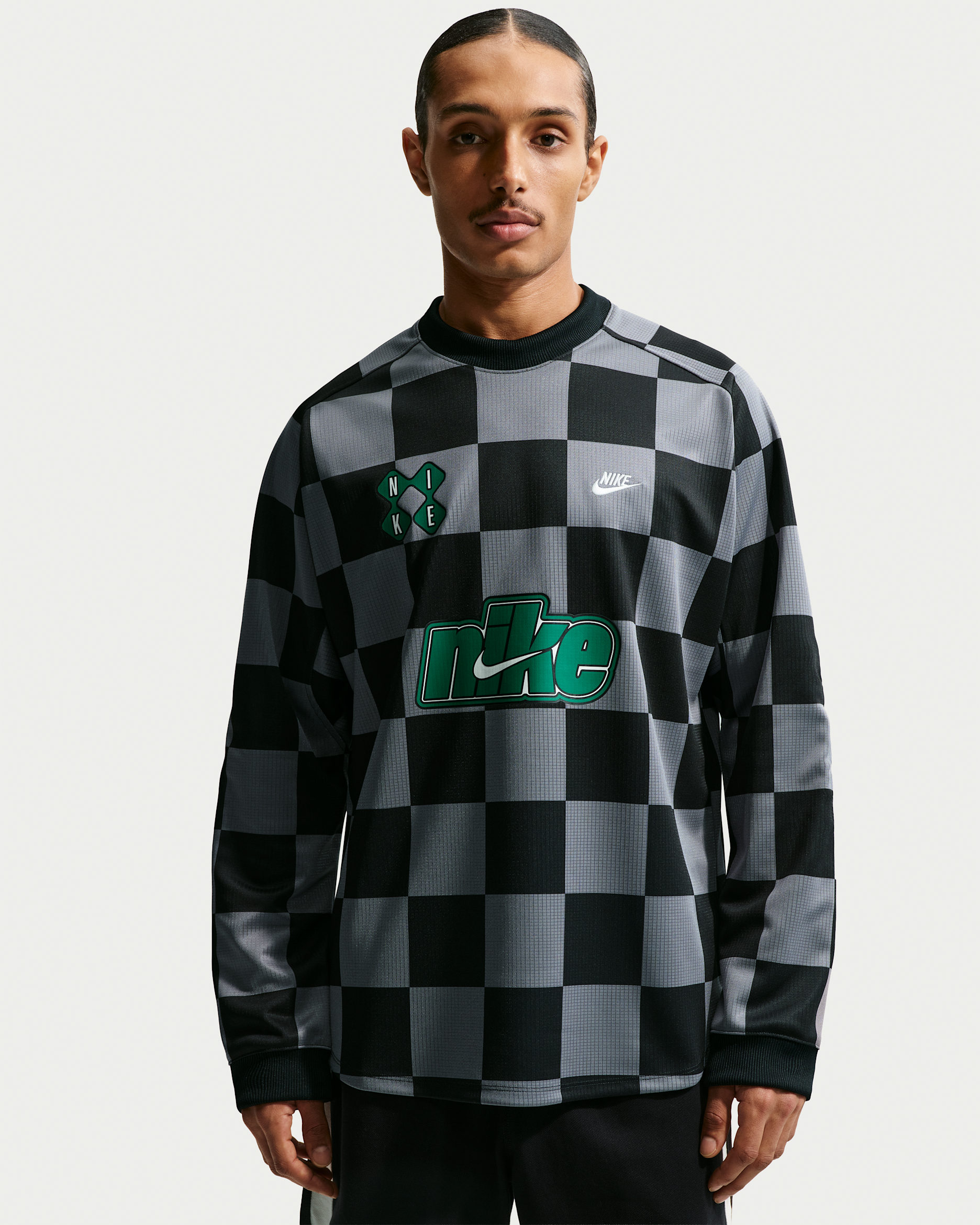 Nike Sportswear Club Men's Goalie Top - Smoke Grey/Black/Malachite