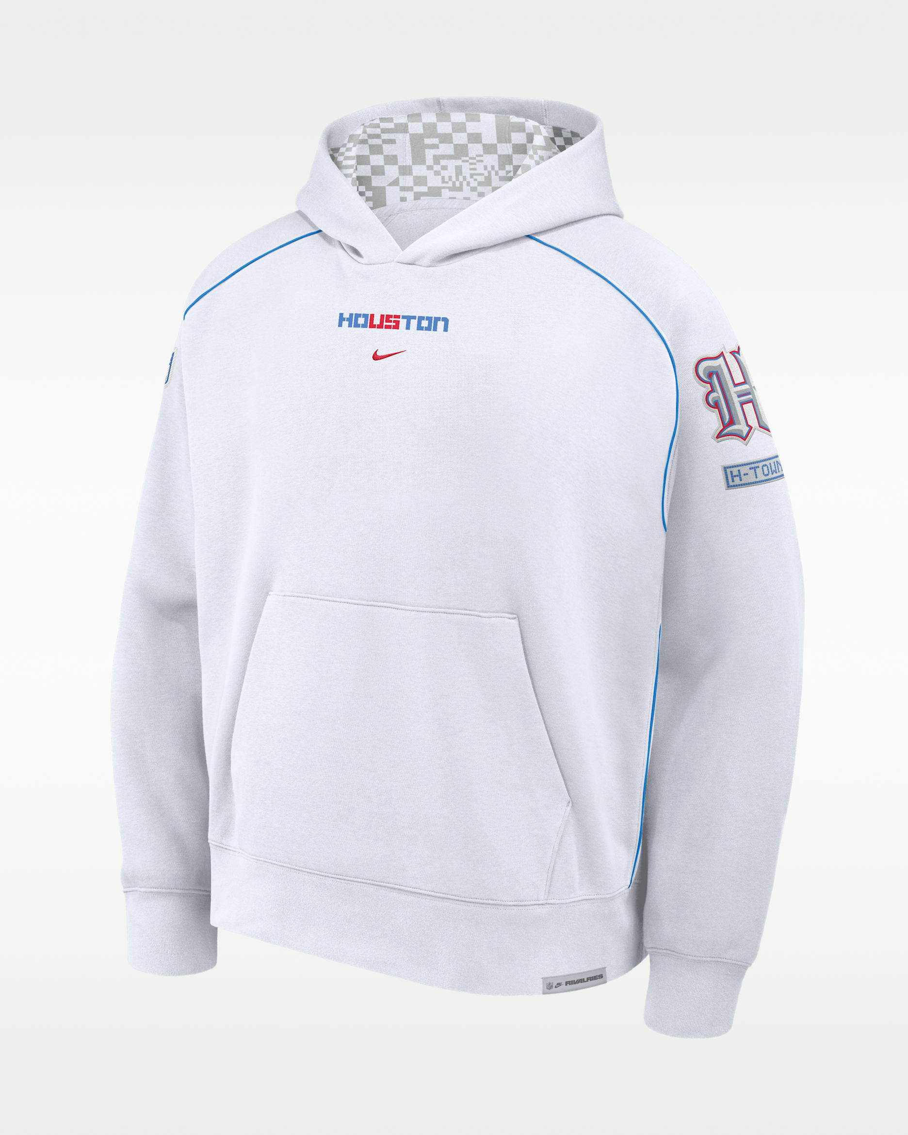 Sudadera con gorro sin cierre Nike de la NFL para hombre Houston Texans Rivalries Collection Air - Blanco