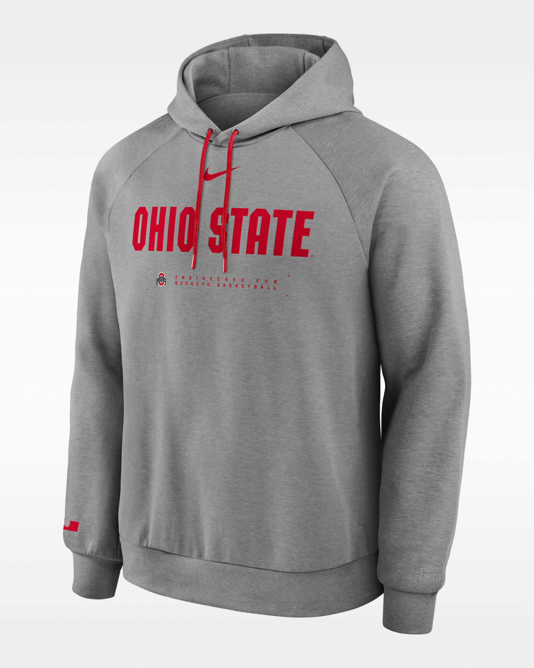 Ohio State Courtside Basketball Practice Men's Nike Dri-FIT Pullover Hoodie - Grey