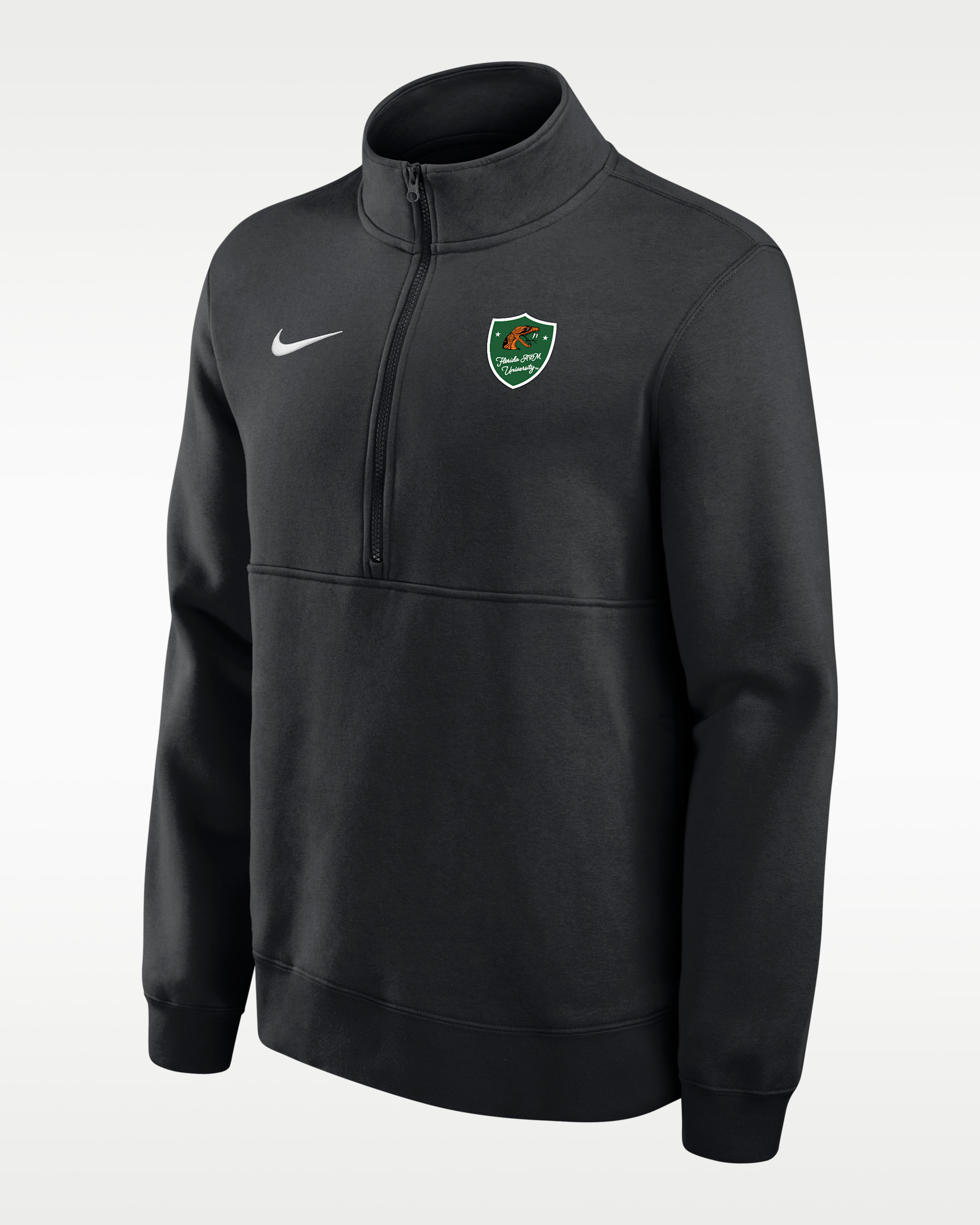 Nike College (Florida A&M University Men's Club Fleece 1/4-Zip Top - Black