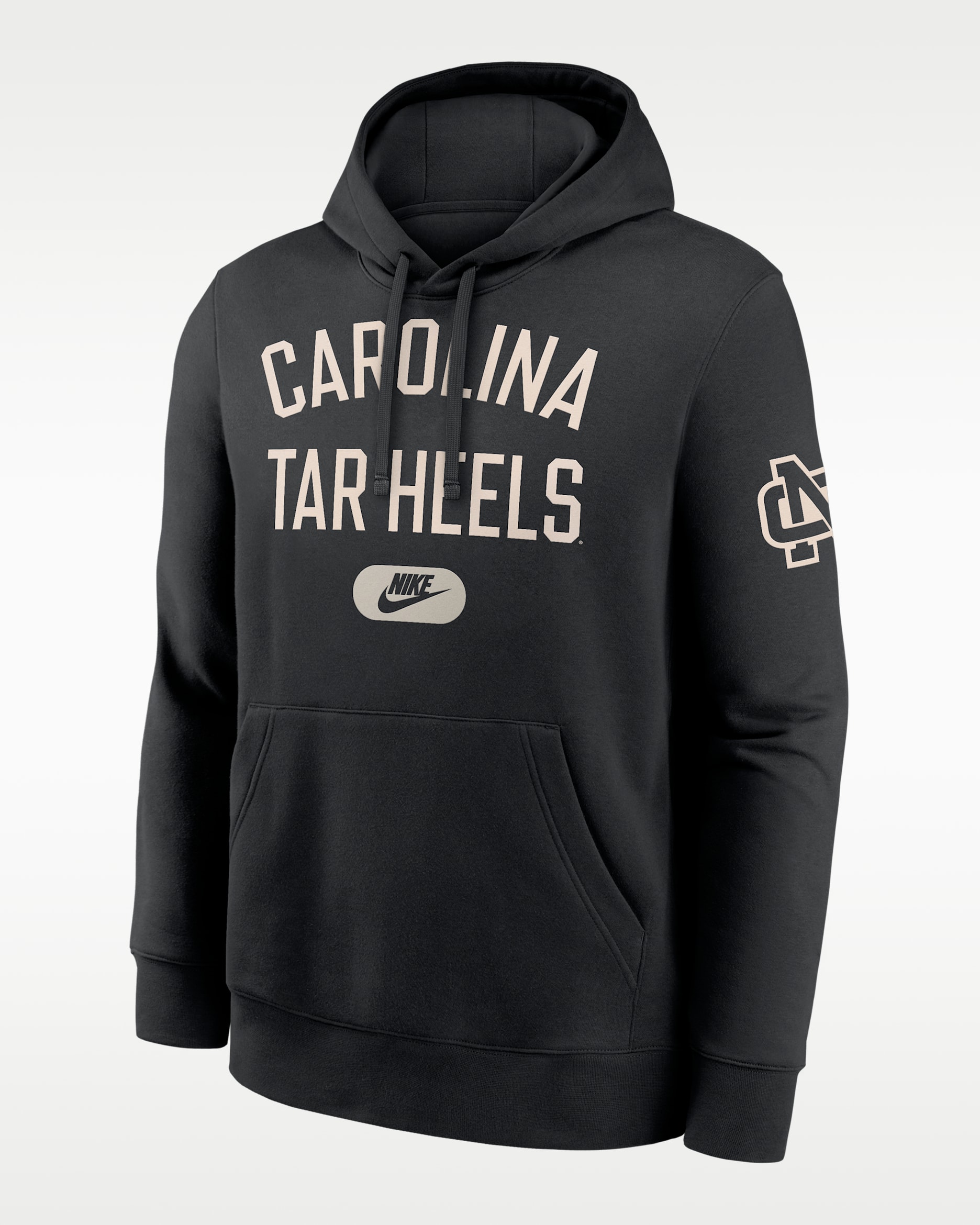 North Carolina Club Men's Nike College Pullover Hoodie - Black