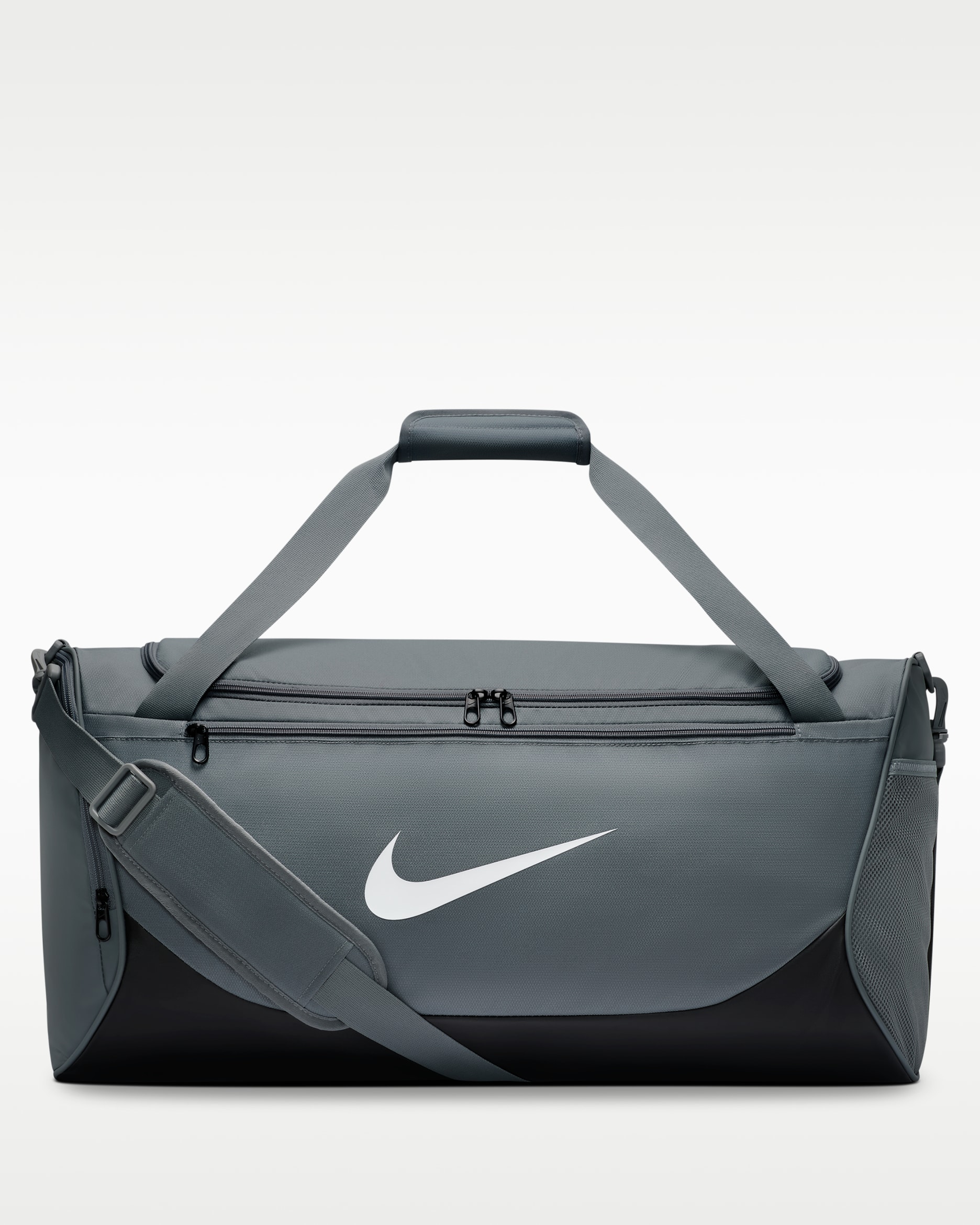 Nike Brasilia Training Duffel Bag (Medium, 60L) - Smoke Grey/Black/White