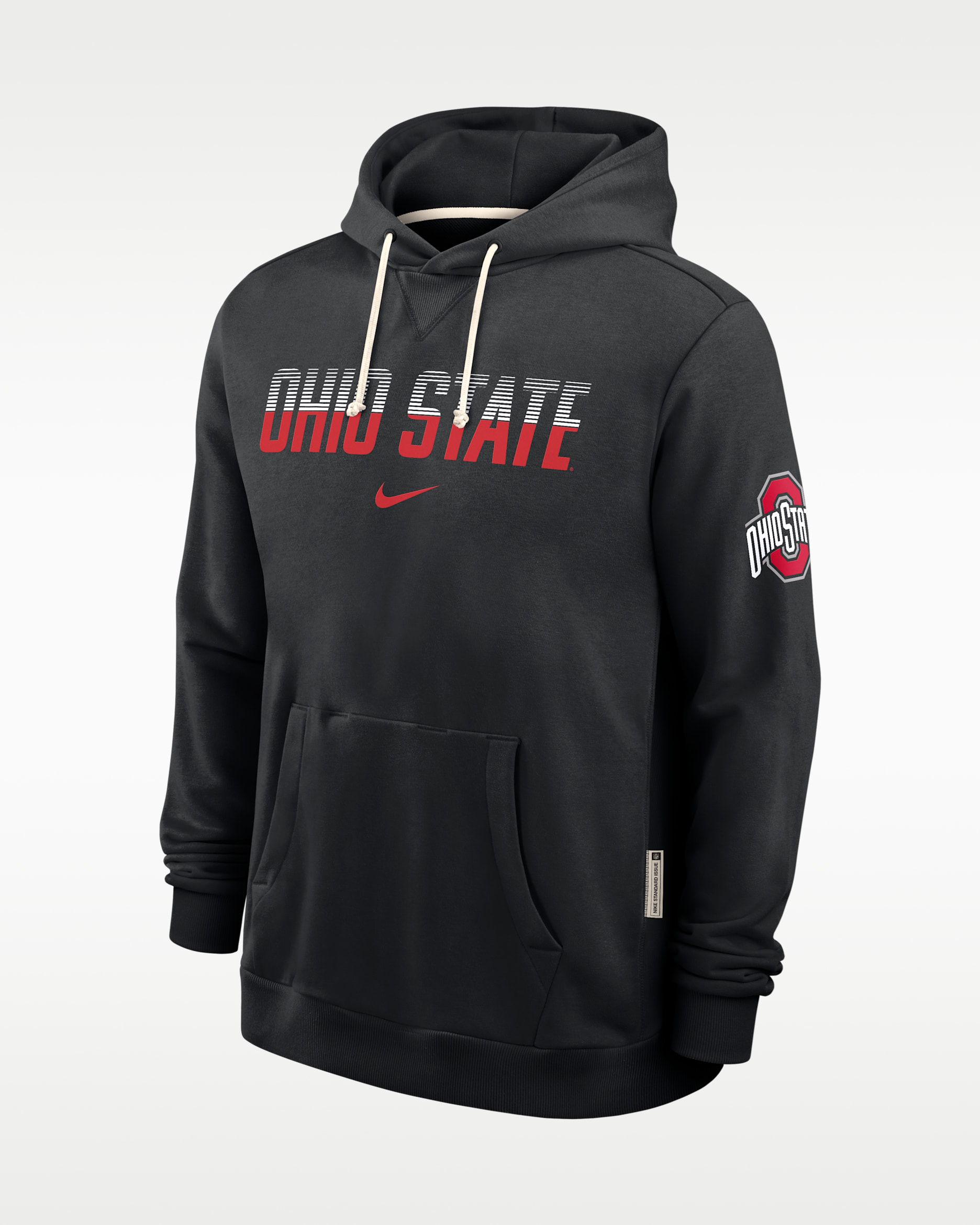Ohio State Sideline Standard Issue Men's Nike Dri-FIT College Pullover Hoodie - Black