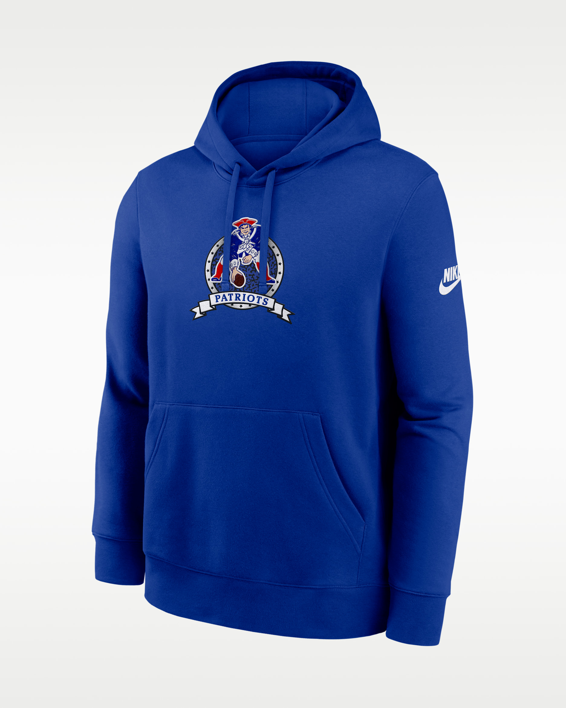 New England Patriots Rewind Club Men's Nike NFL Pullover Hoodie - Royal