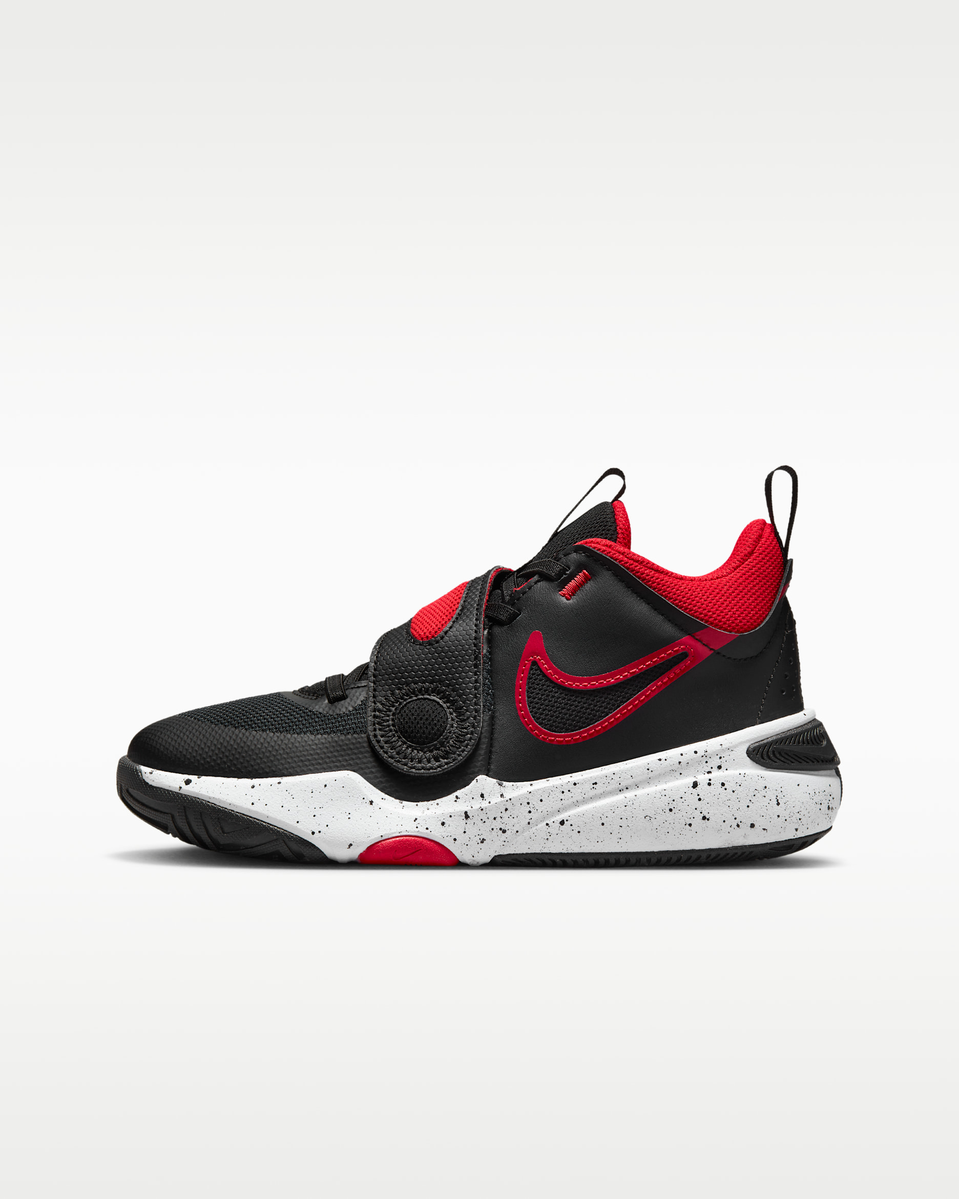 Nike Team Hustle D 11 Older Kids' Basketball Shoes - Black/White/University Red