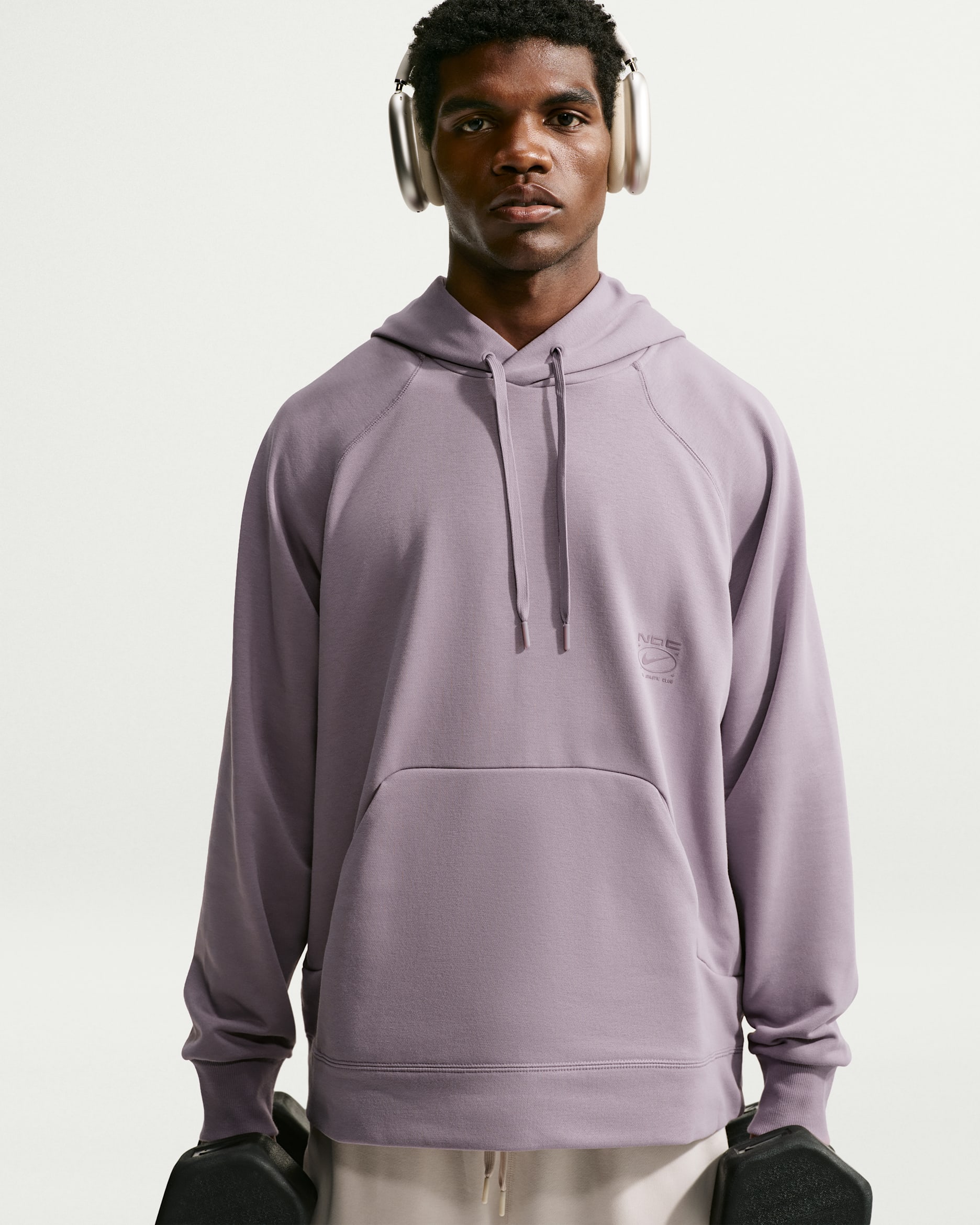 Nike N.A.C. Men's Dri-FIT Oversized Fleece Training Hoodie - Purple Smoke/Purple Smoke