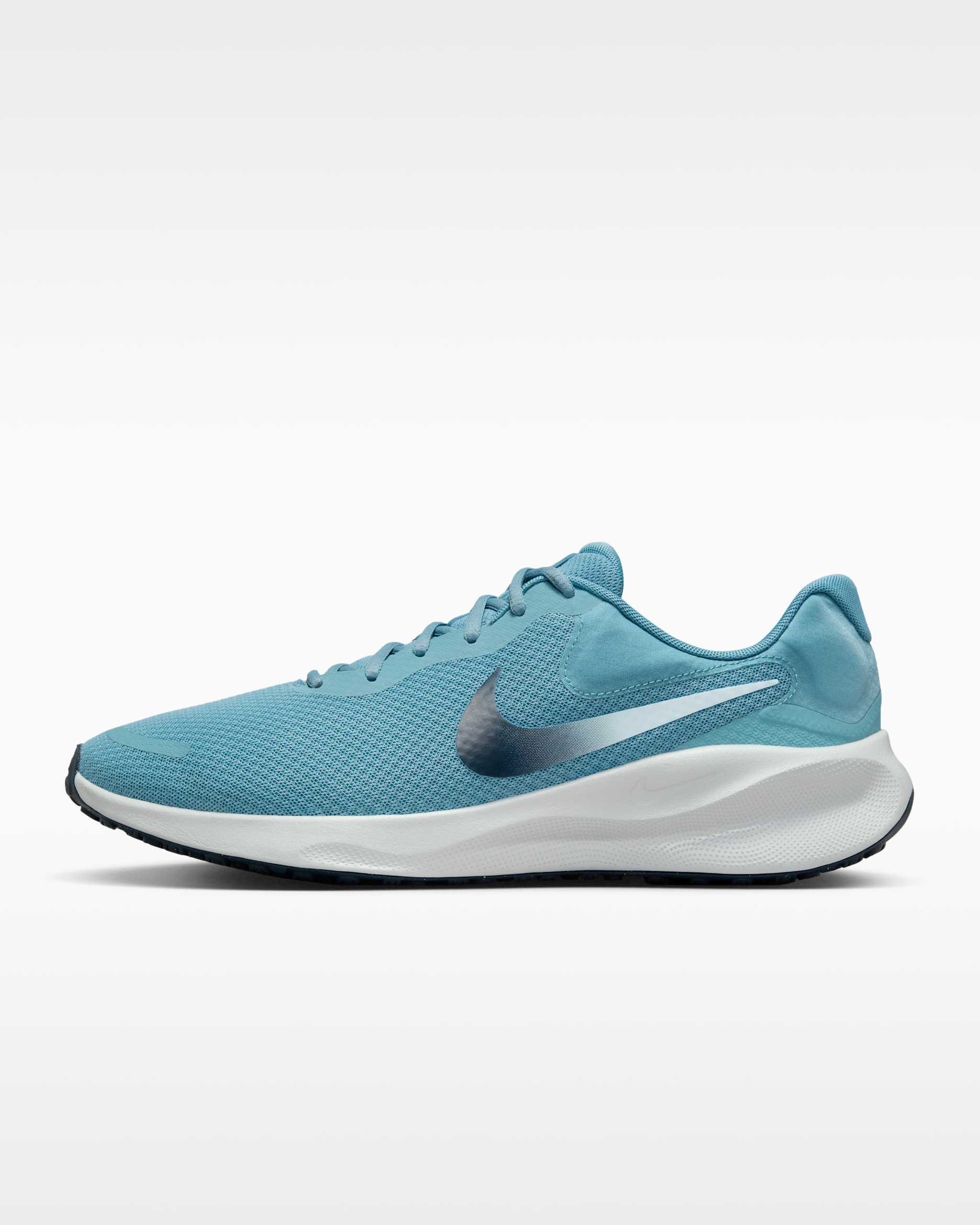 Nike Revolution 7 男款路跑鞋 - Denim Turquoise/Pure Platinum/Glacier Blue/Armory Navy
