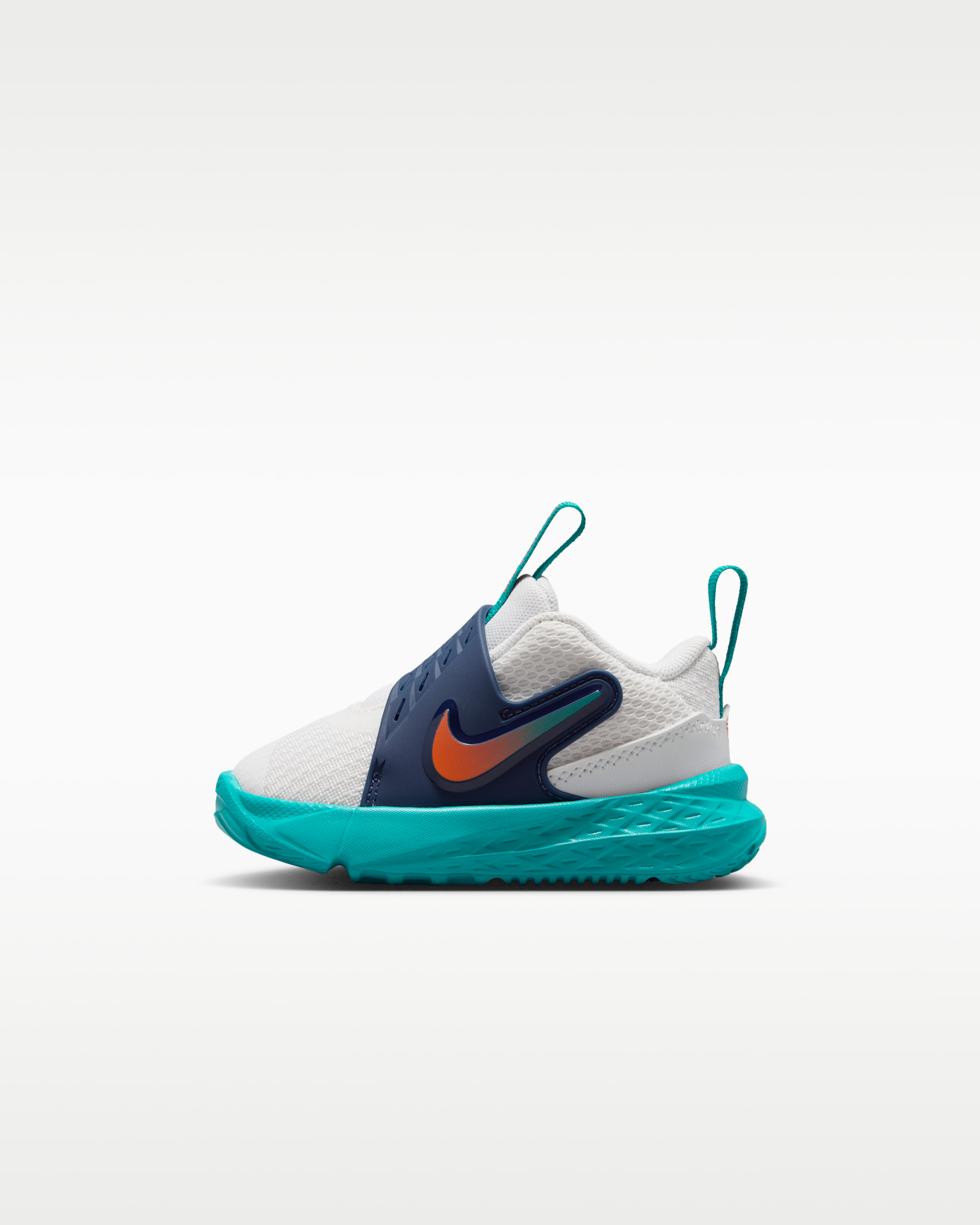 Nike Team Hustle D 12 Baby/Toddler Shoes - Summit White/Energy/Midnight Navy/Safety Orange