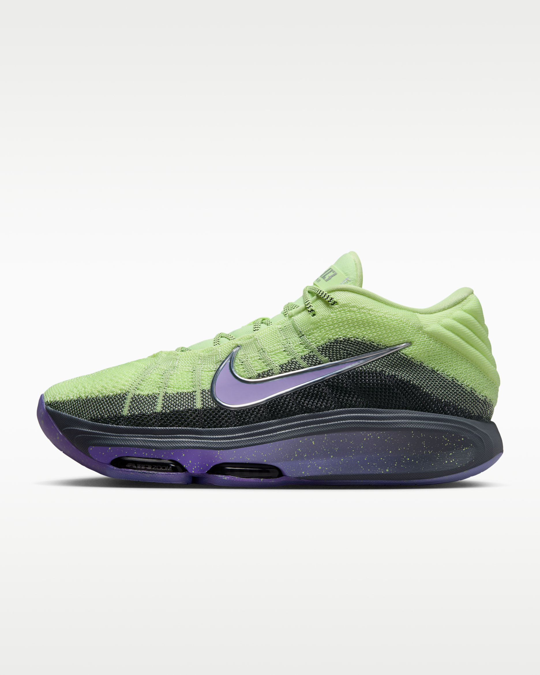 Nike G.T. Hustle 3 籃球鞋 - Barely Volt/Metallic Silver/Dark Grey/Purple Agate