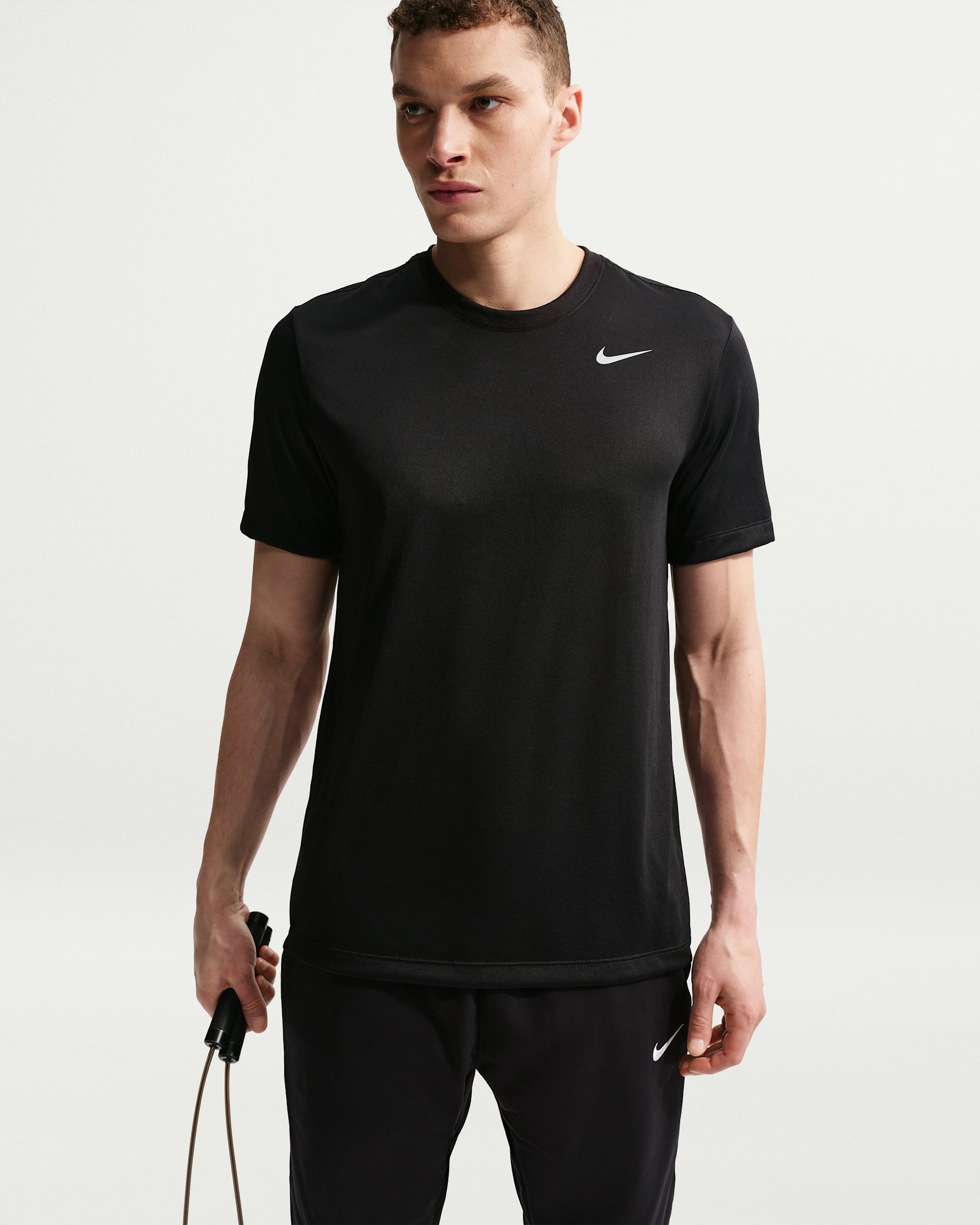 Nike Dri-FIT Legend Men's Fitness T-Shirt - Black/Matte Silver