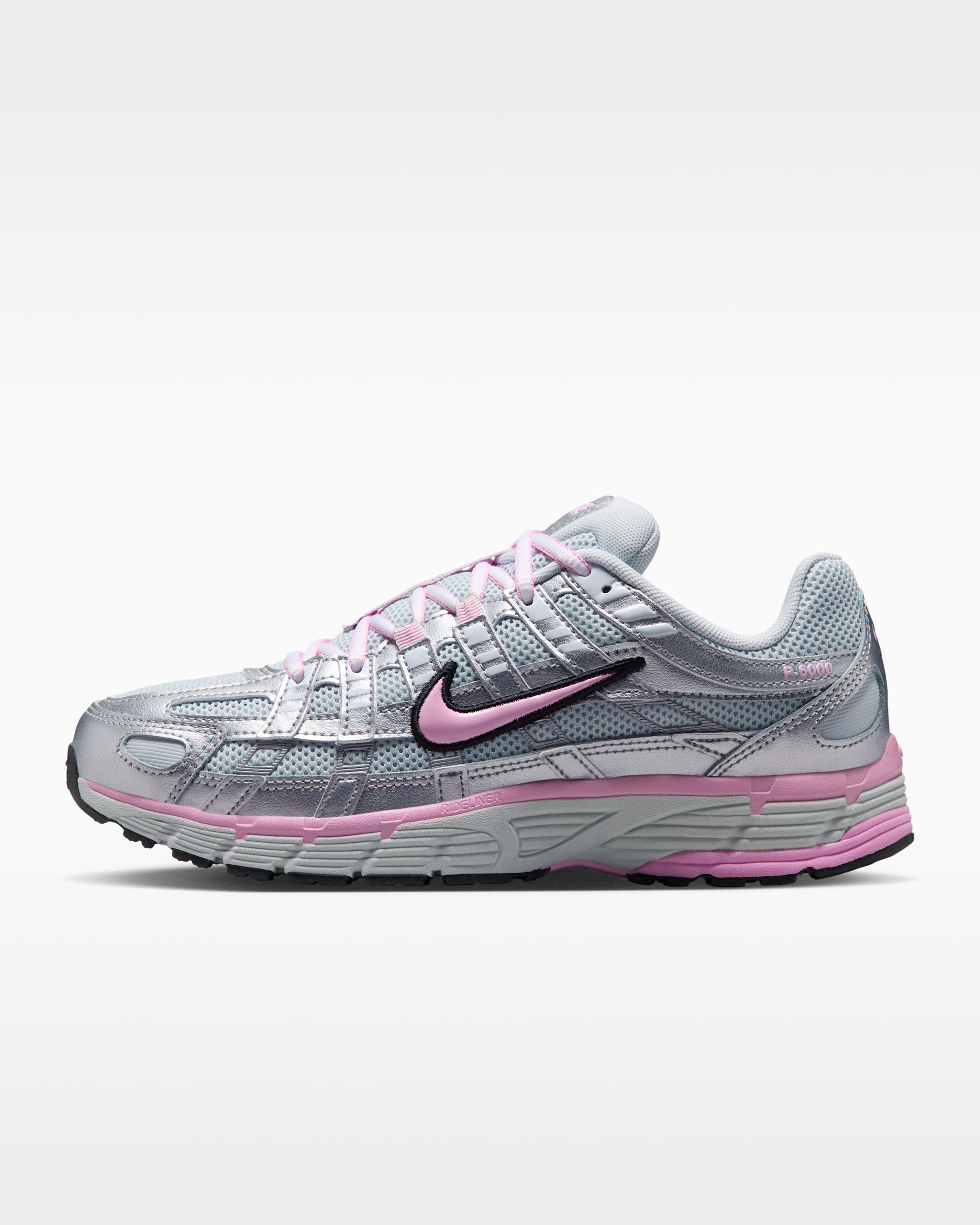 Nike P-6000 damesko - Pure Platinum/Metallic Silver/Svart/Pink Rise