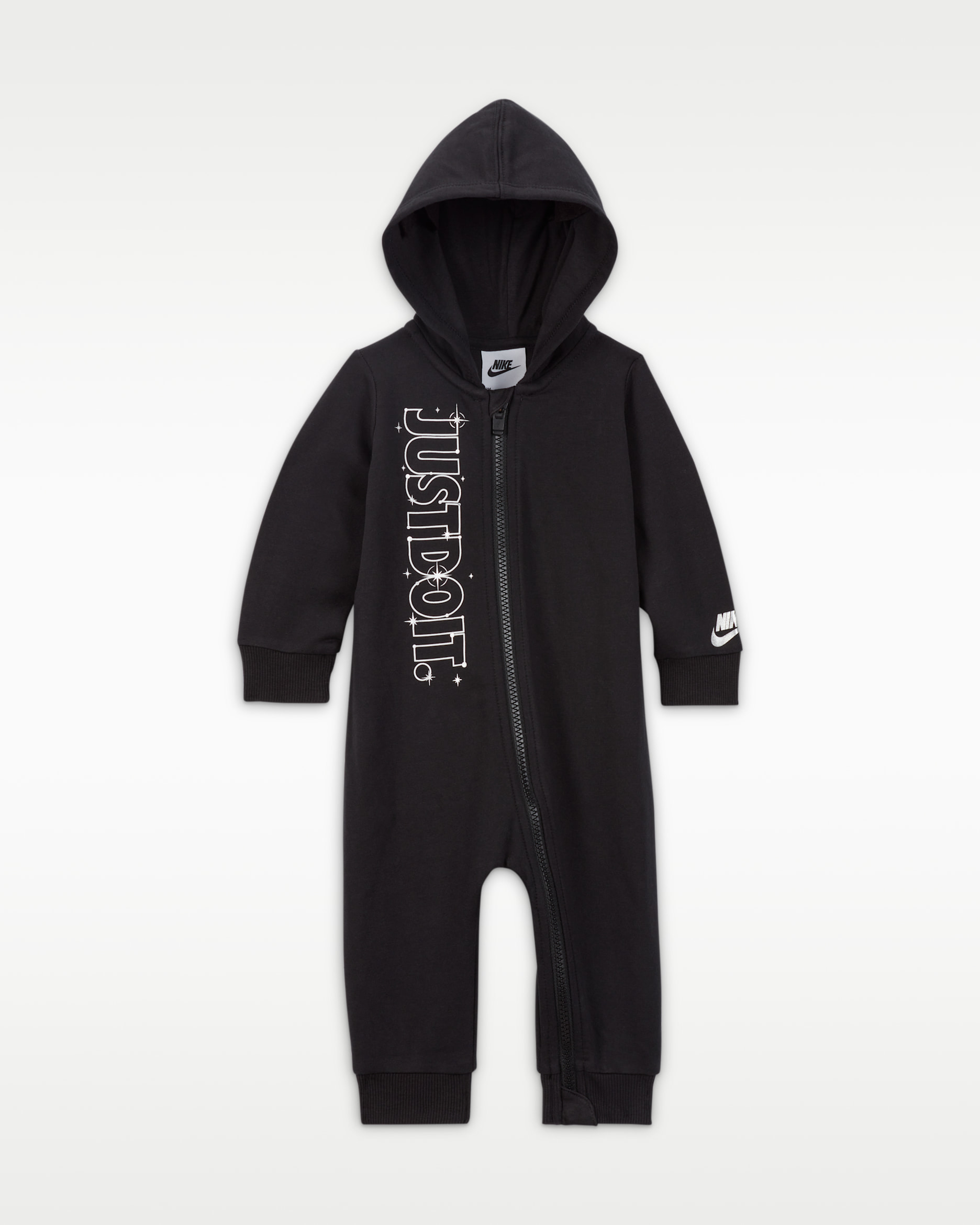 Nike Sportswear Shine Graphic Hooded coverall voor baby's - Zwart