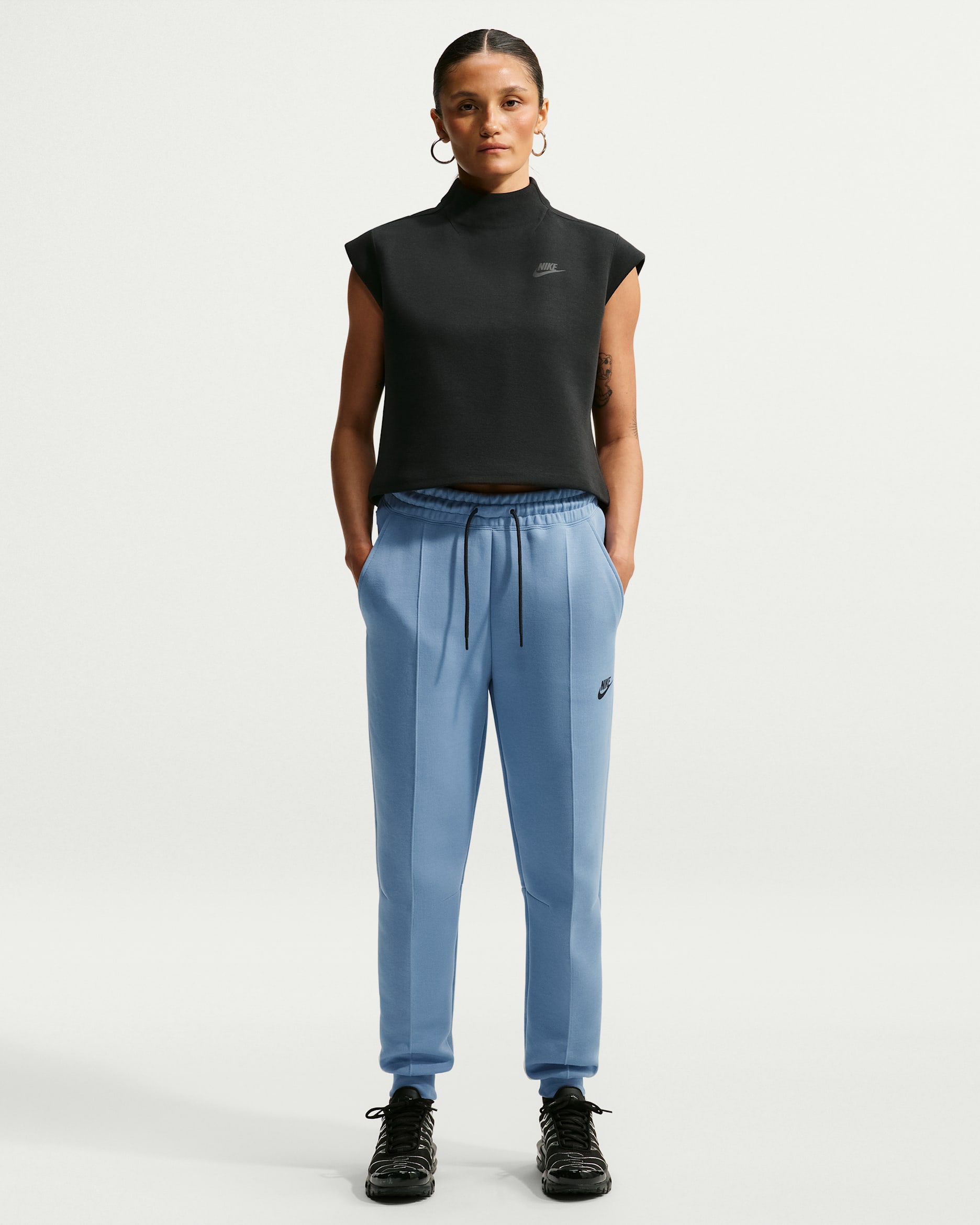 Nike Sportswear Tech Fleece Women's Mid-Rise Joggers - Work Blue/Black