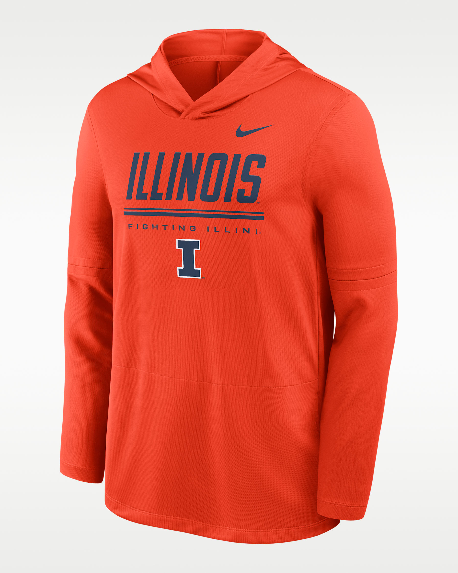 Nike College (Illinois) Men's Dri-FIT Lightweight Hoodie - Team Orange