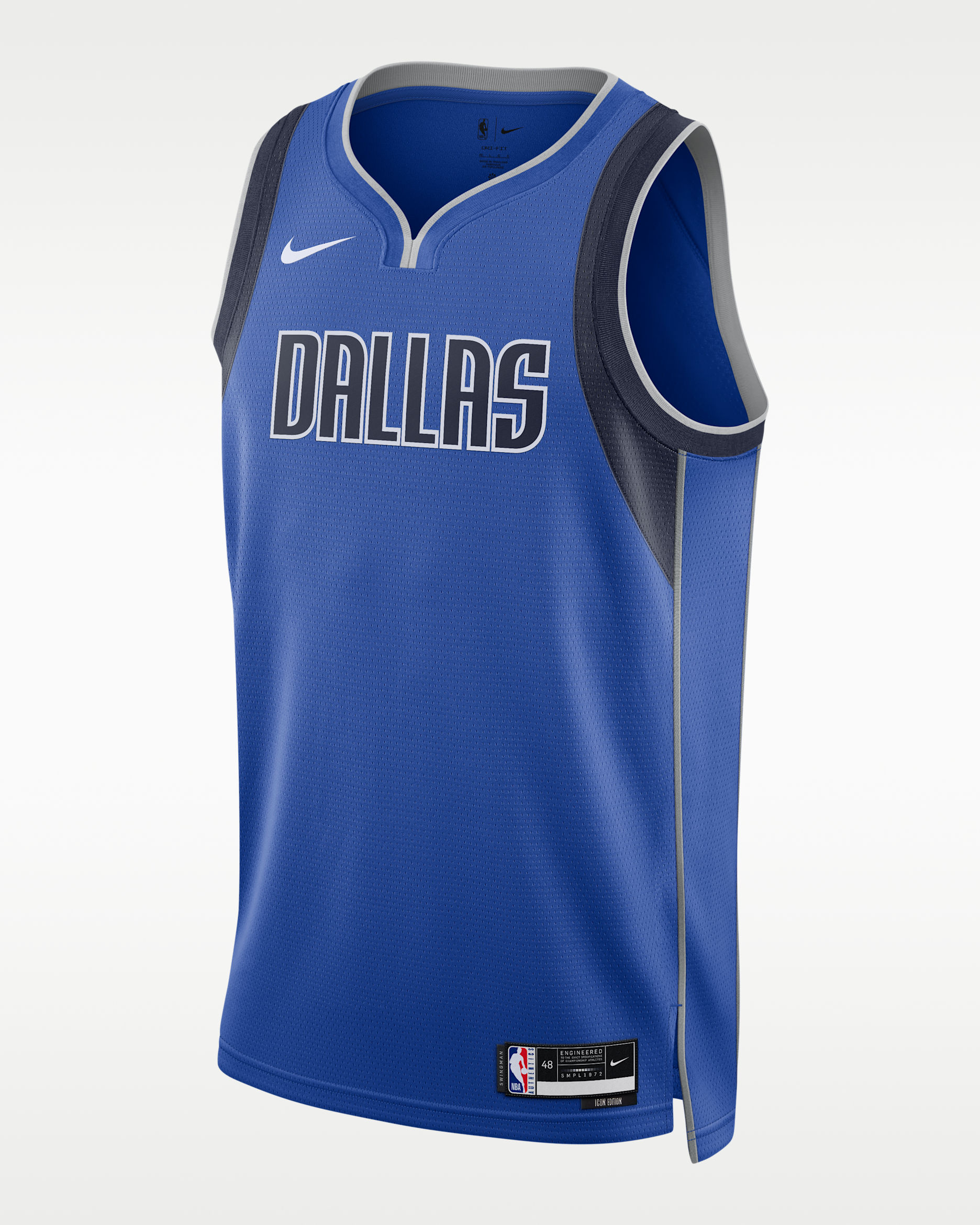 Dallas Mavericks Icon Edition Men's Nike Dri-FIT NBA Swingman Jersey - Game Royal/White