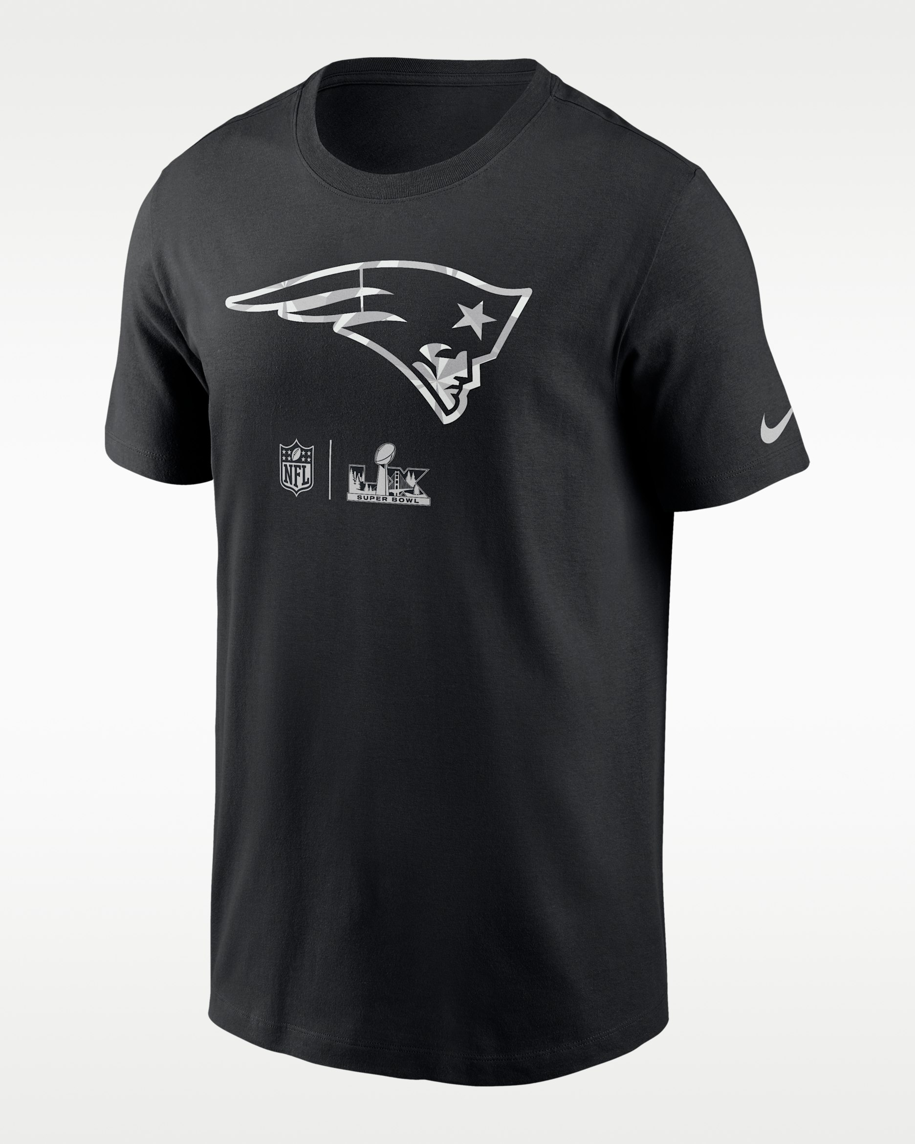 New England Patriots Super Bowl LX Opening Night Men's Nike NFL T-Shirt - Black