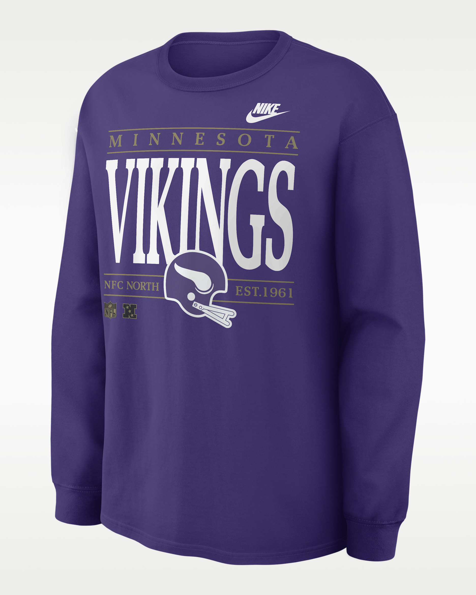 Minnesota Vikings Rewind Max90 Men's Nike NFL Long-Sleeve T-Shirt - Purple