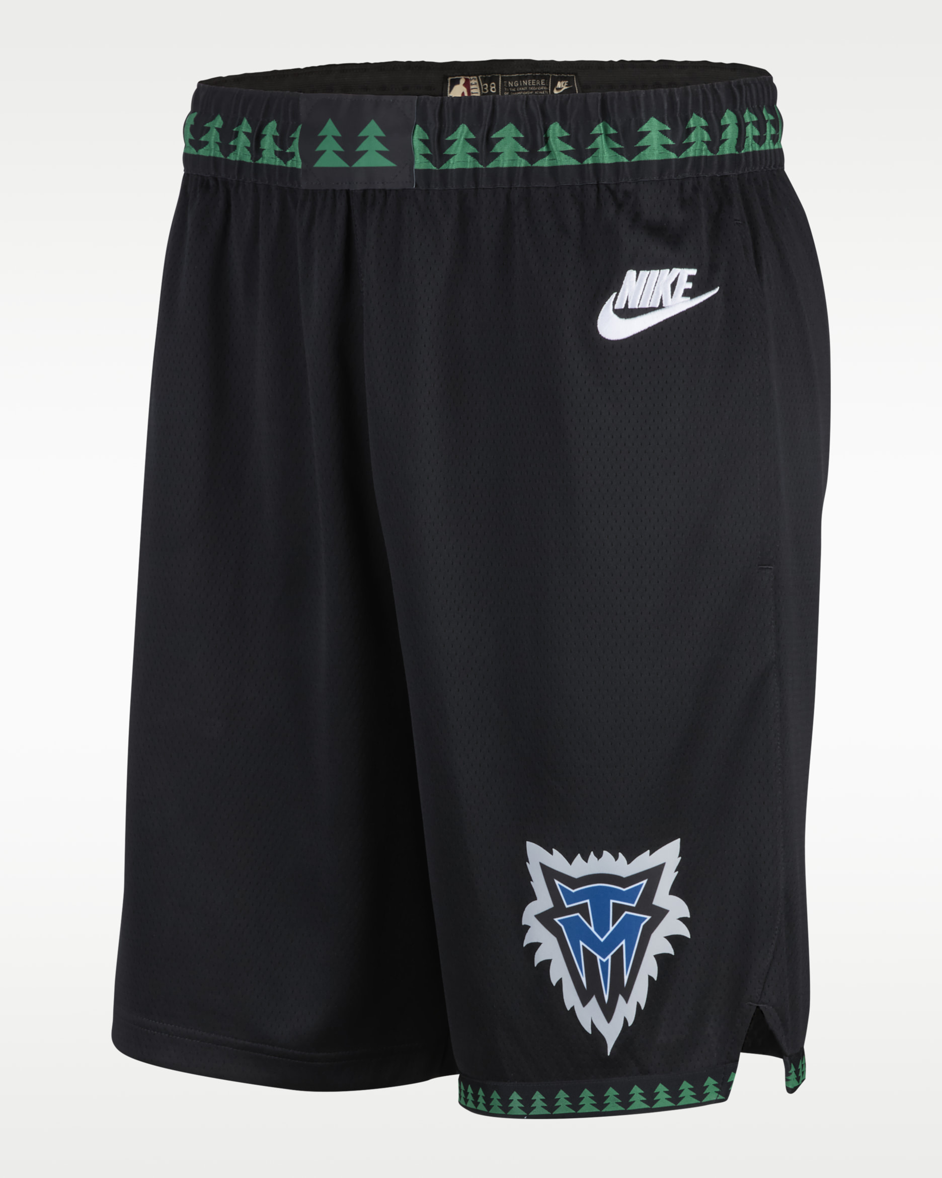 Męskie spodenki Nike Dri-FIT NBA Minnesota Timberwolves Swingman 2025/26 Hardwood Classics - Czerń/Biel