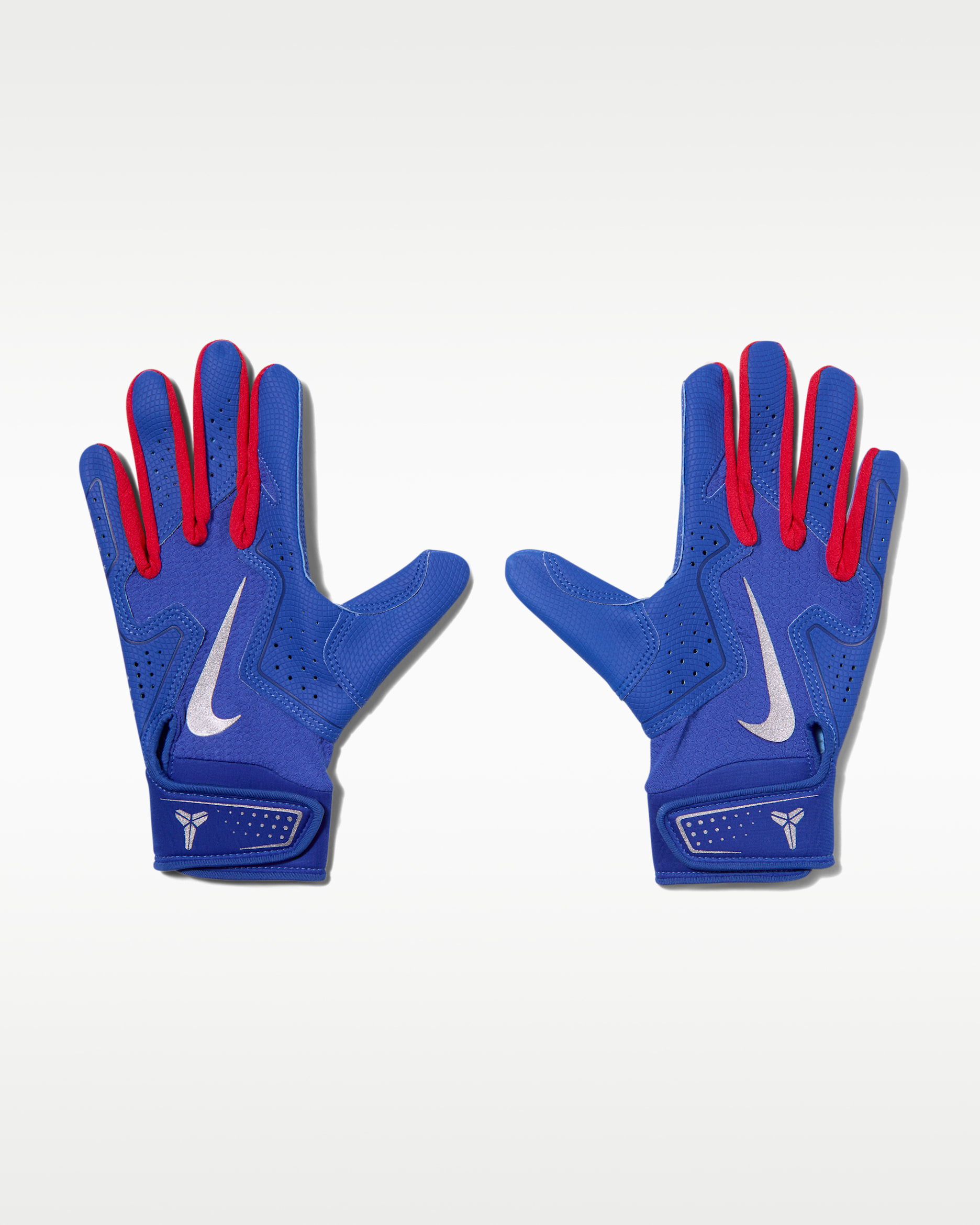 Kobe Alpha Big Kids' Baseball Batting Gloves - Hyper Royal/University Red/Metallic Silver