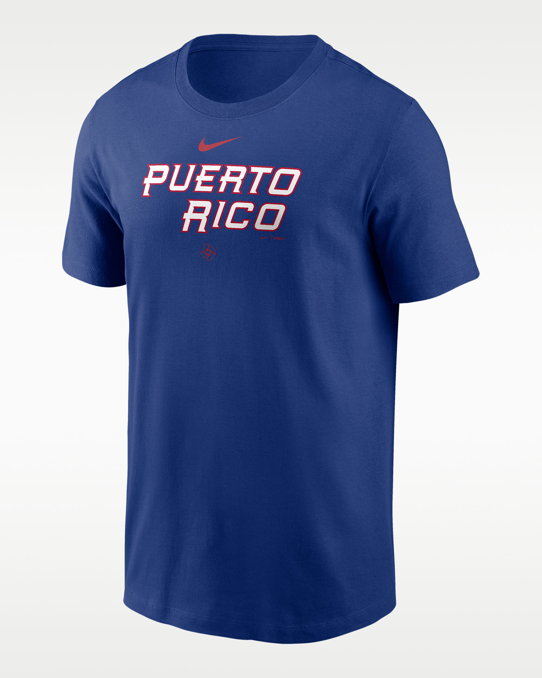 Puerto Rico National Baseball Team 2026 World Baseball Classic Wordmark Men's Nike T-Shirt - Royal