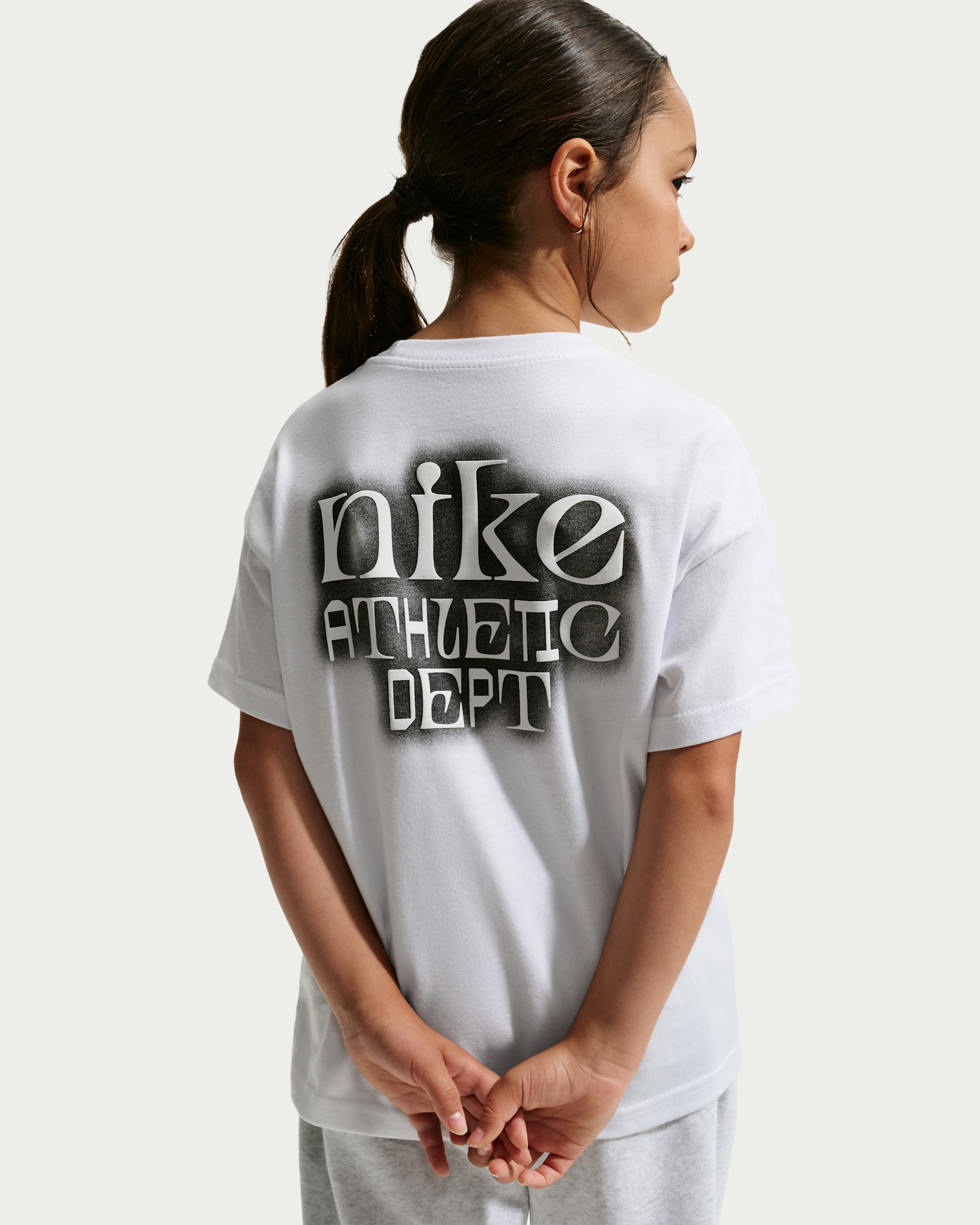Playera para niños talla grande Nike Sportswear Club Select - Blanco