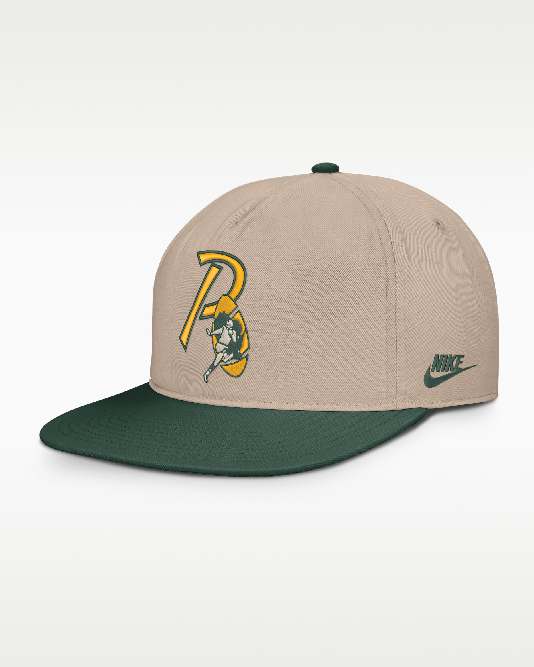 Green Bay Packers Rewind Pro Men's Nike NFL Adjustable Hat - Sand