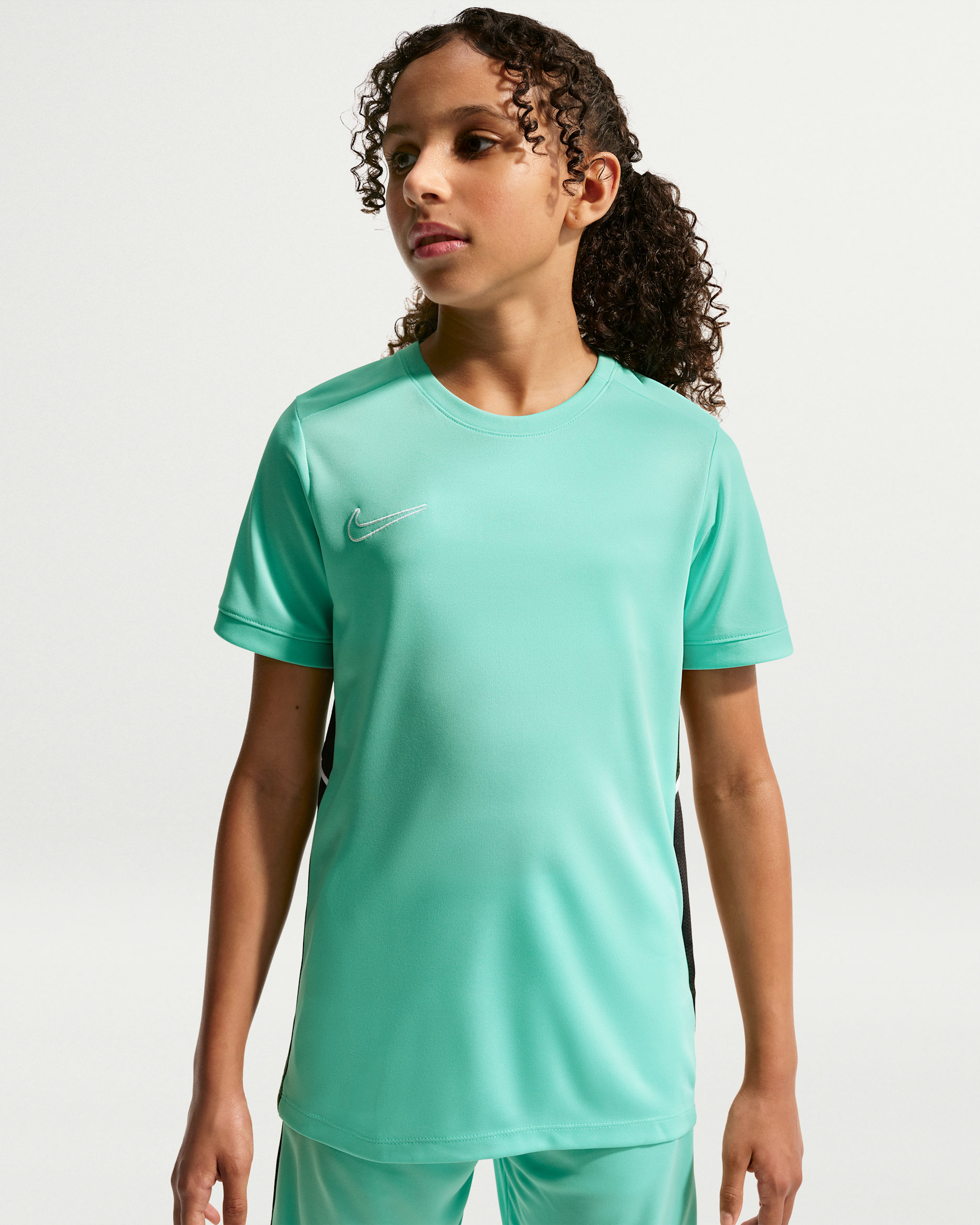 Nike Academy Older Kids' Dri-FIT Football Top - Hyper Turquoise/Anthracite/White/White
