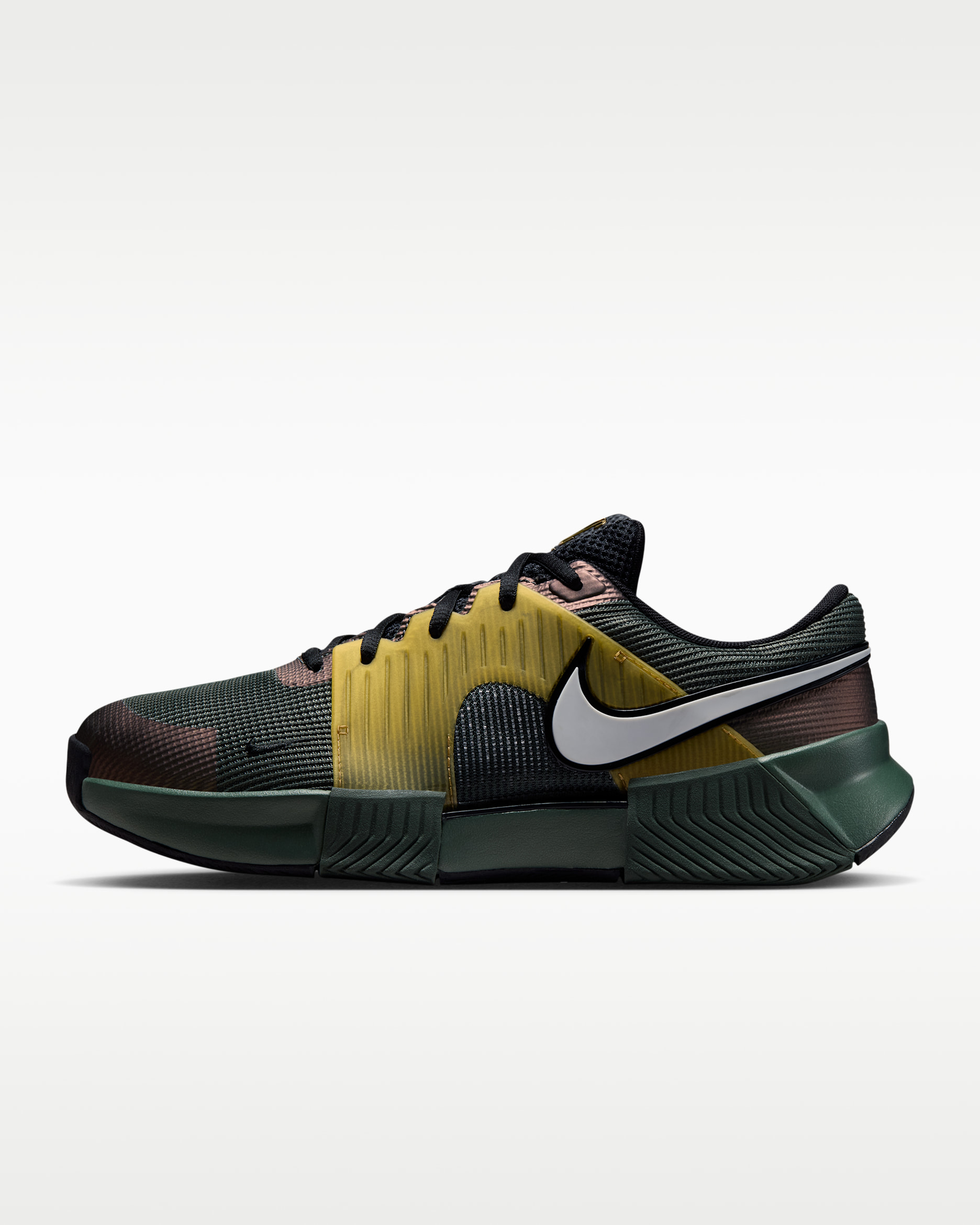 Nike Zoom GP Challenge 1.5 PRM Men's Hard Court Tennis Shoes - Camo Green/Metallic Gold/Black/Pure Platinum