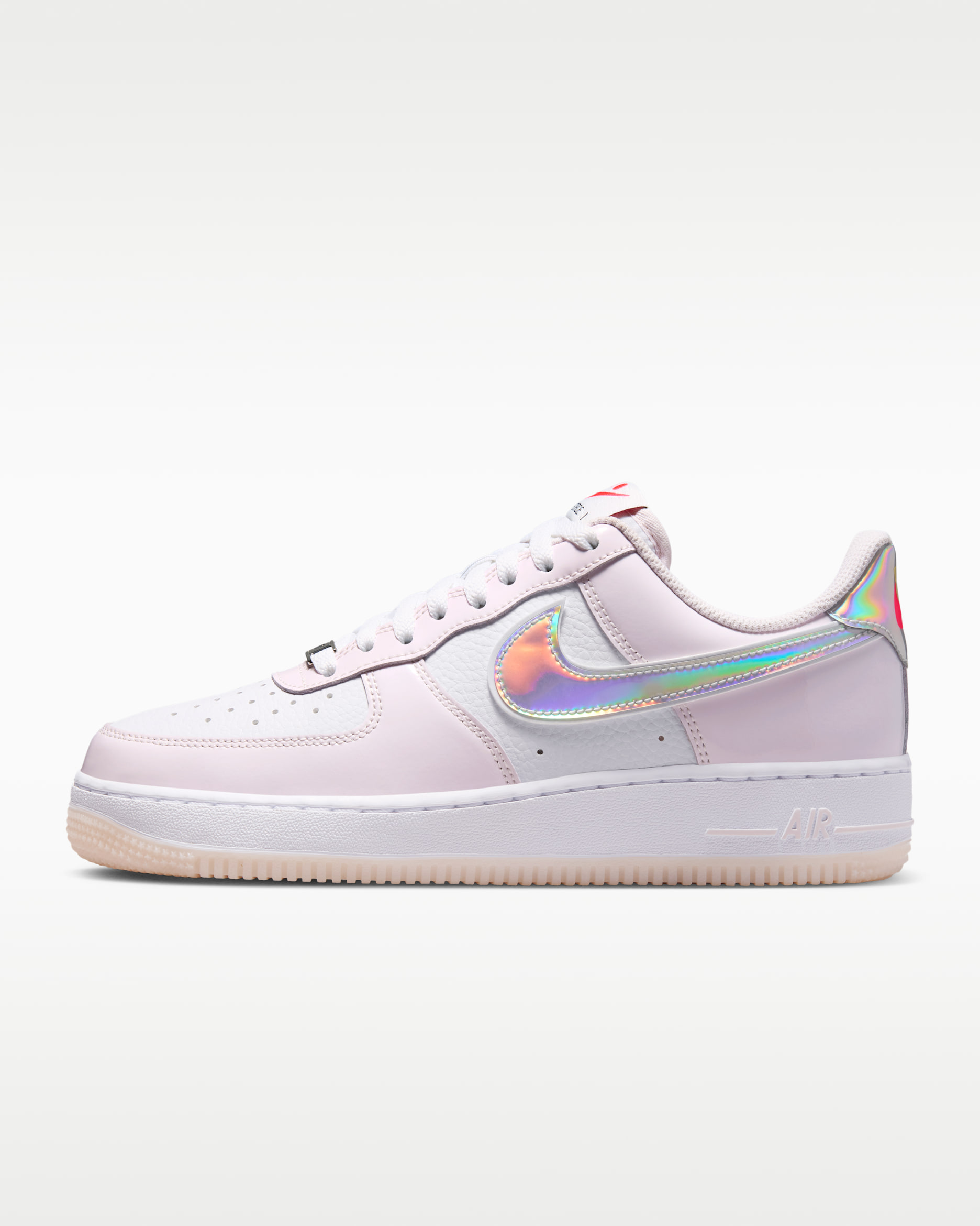 Nike Air Force 1 '07 Women's Shoes - White/Pearl Pink/Flash Crimson/Metallic Silver