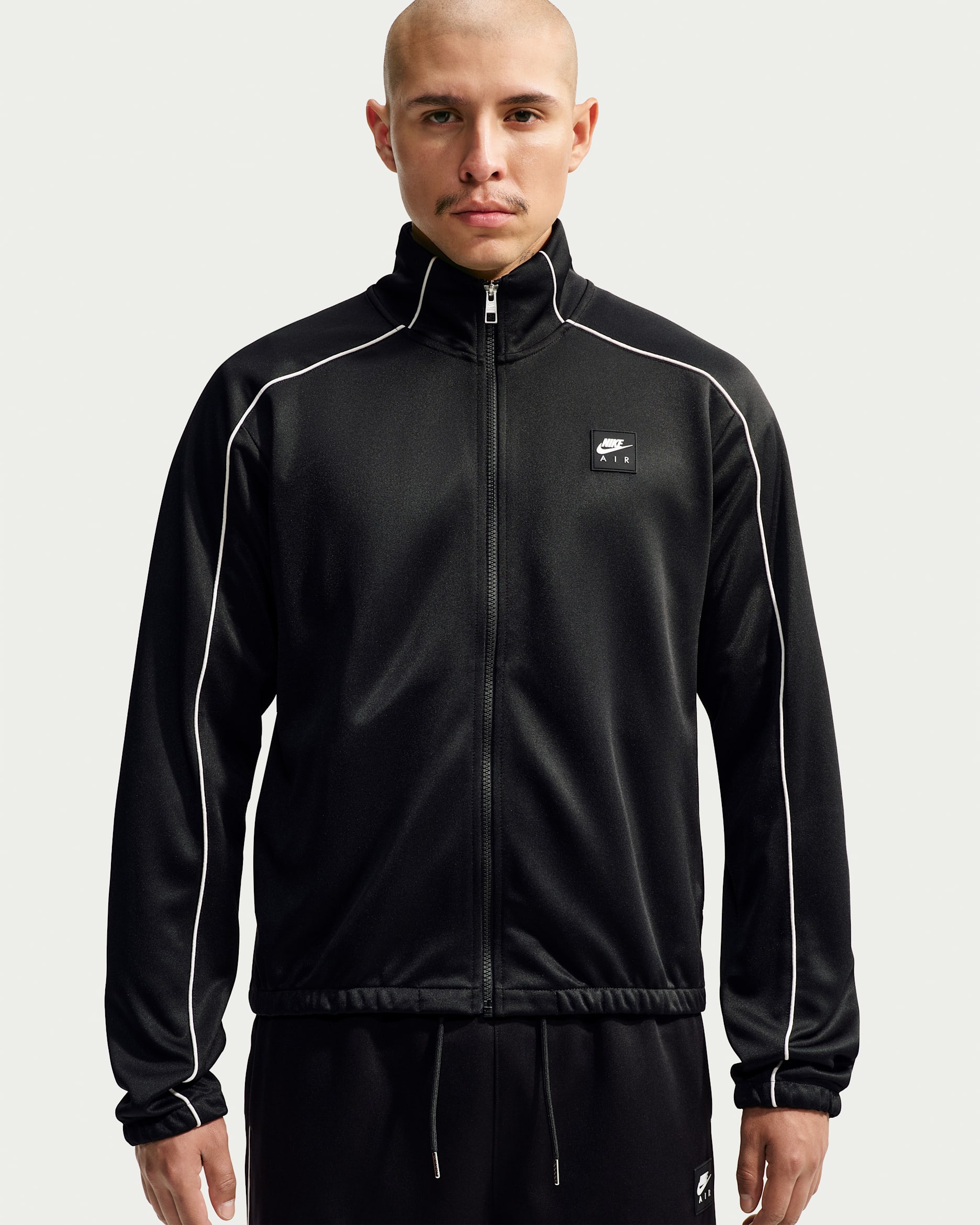 Chamarra deportiva de tejido Knit para hombre Nike Air - Negro/Negro/Blanco