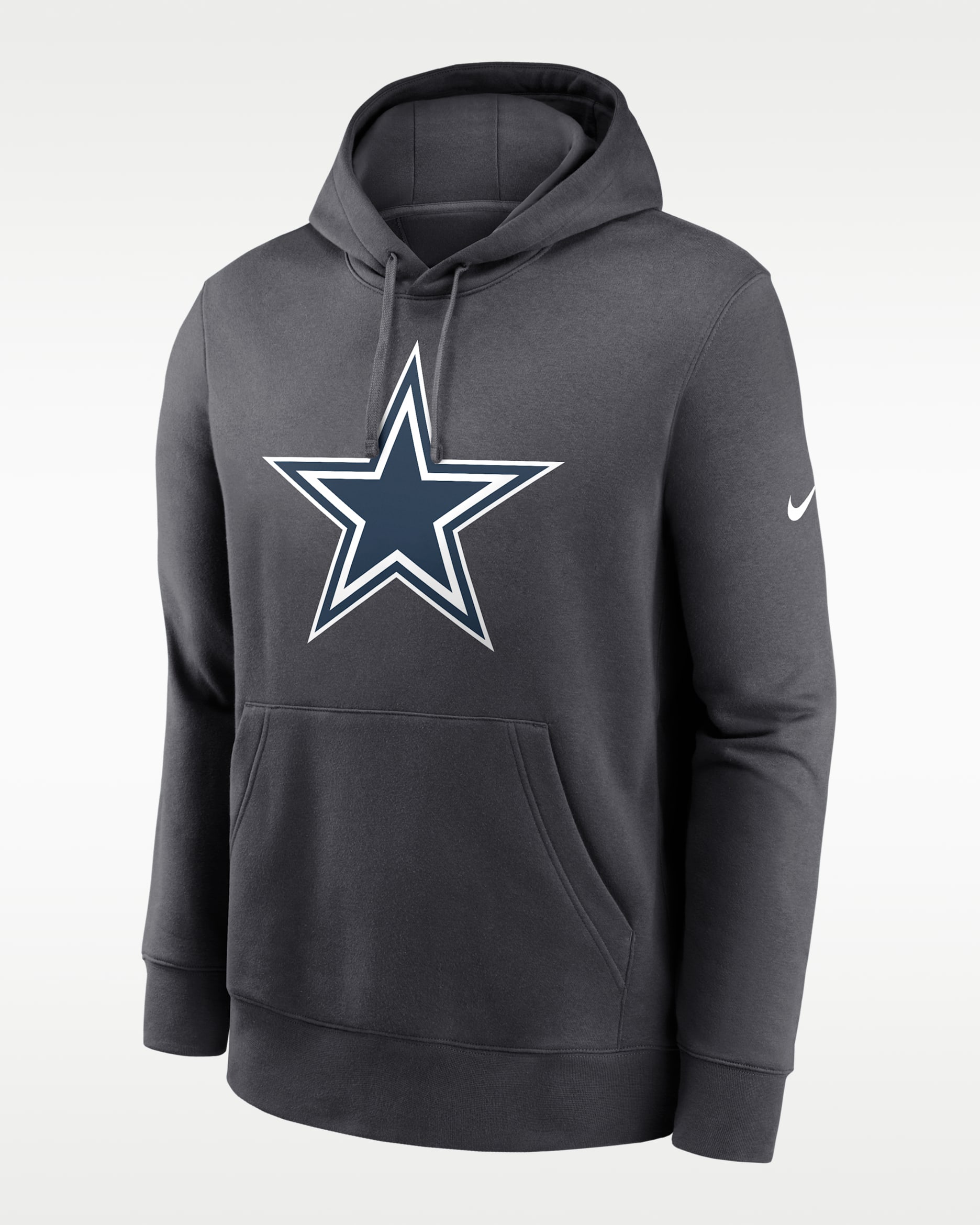 Dallas Cowboys Logo Club Men’s Nike NFL Pullover Hoodie - Charcoal