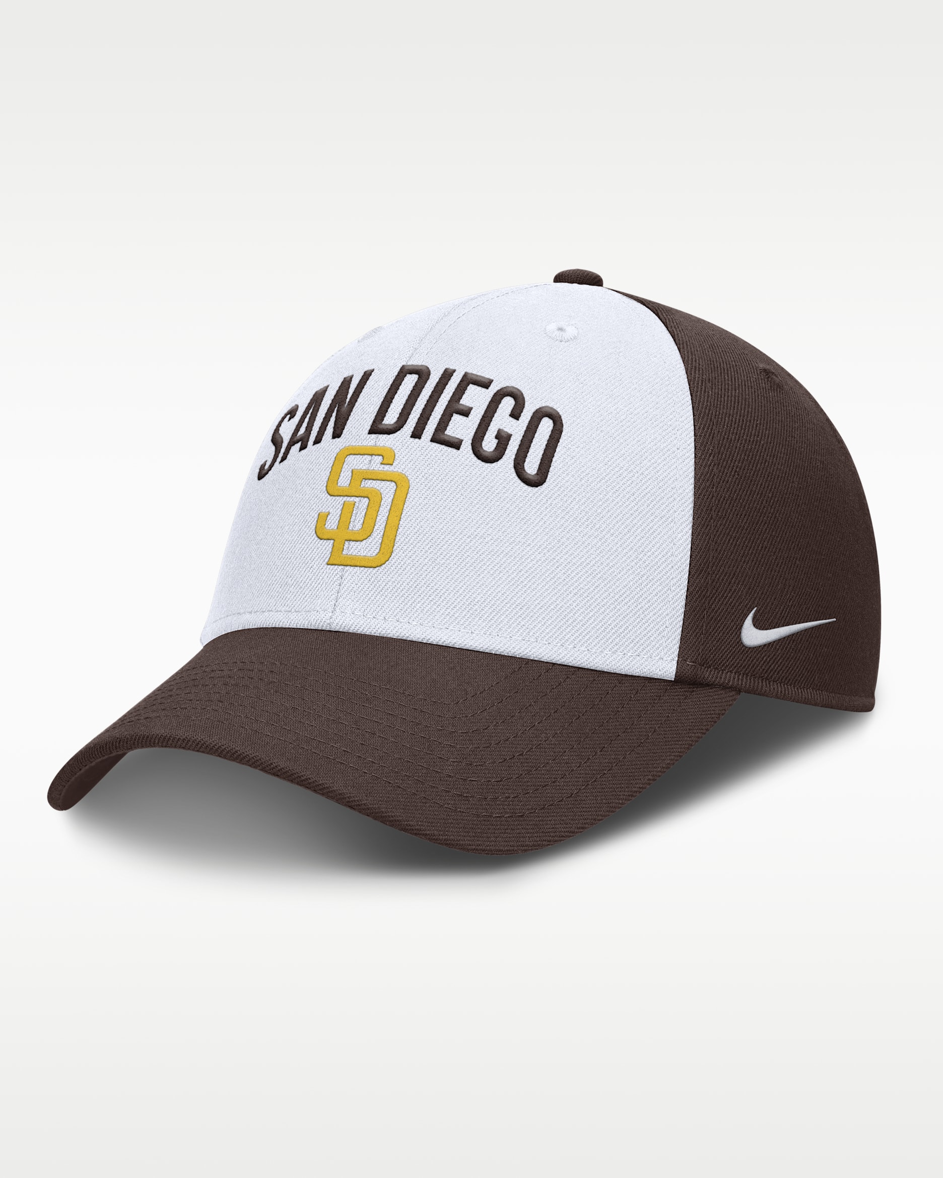 Gorra Nike Dri-FIT de la MLB ajustable para hombre San Diego Padres Club - Blanco