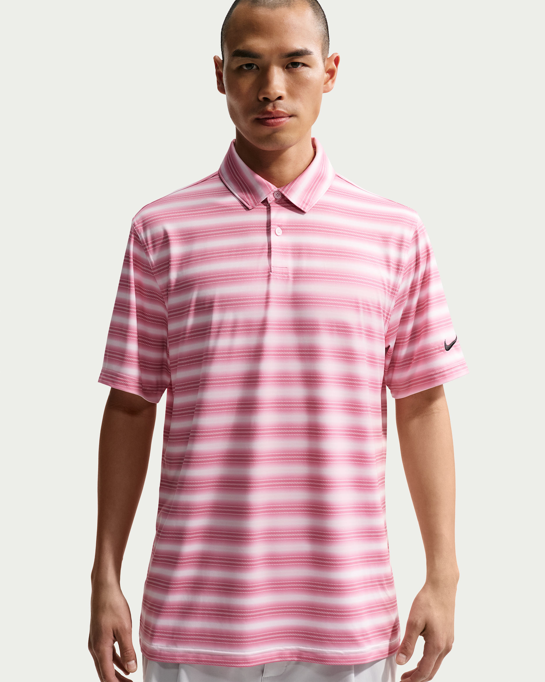 Polo Dri-FIT para hombre Nike Velocity - Espuma rosa/Espuma rosa/Negro