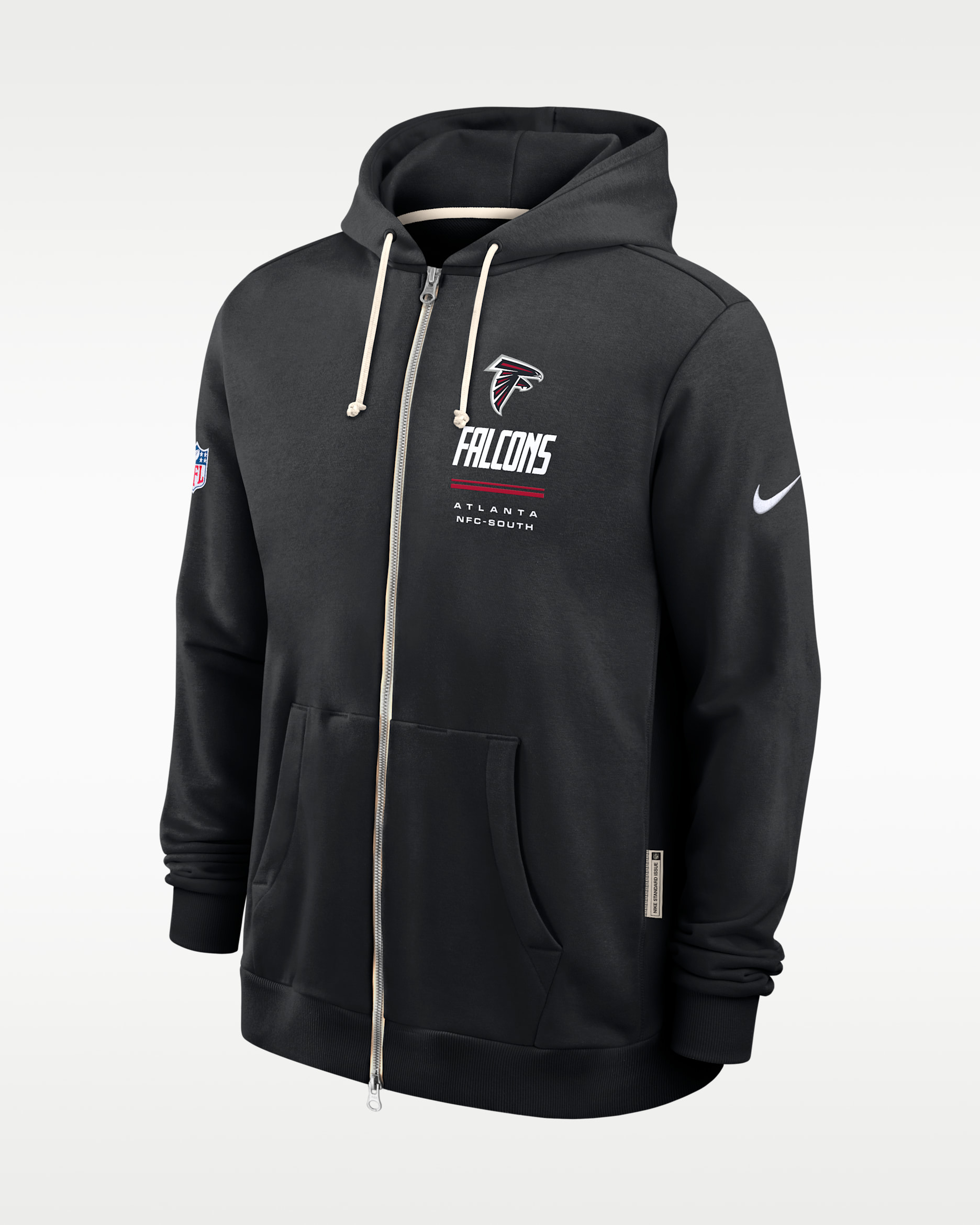 Atlanta Falcons Sideline Standard Issue Men's Nike Dri-FIT NFL Full-Zip Hoodie - Black