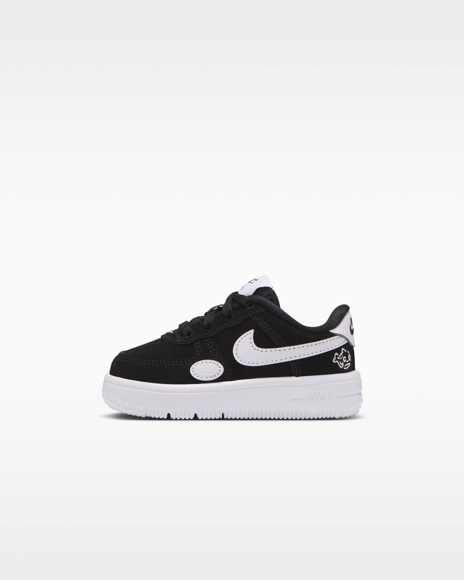 Nike Force 1 Low Baby/Toddler Shoes - Black/White