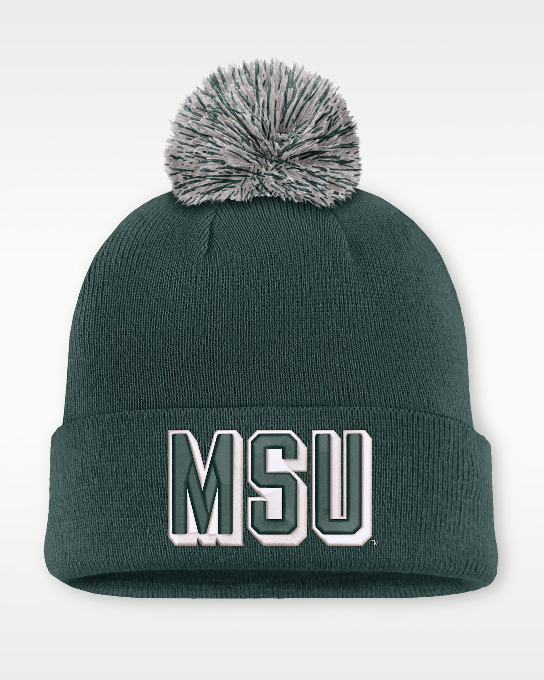 Michigan State Peak Men's Nike College Cuffed Beanie - Green