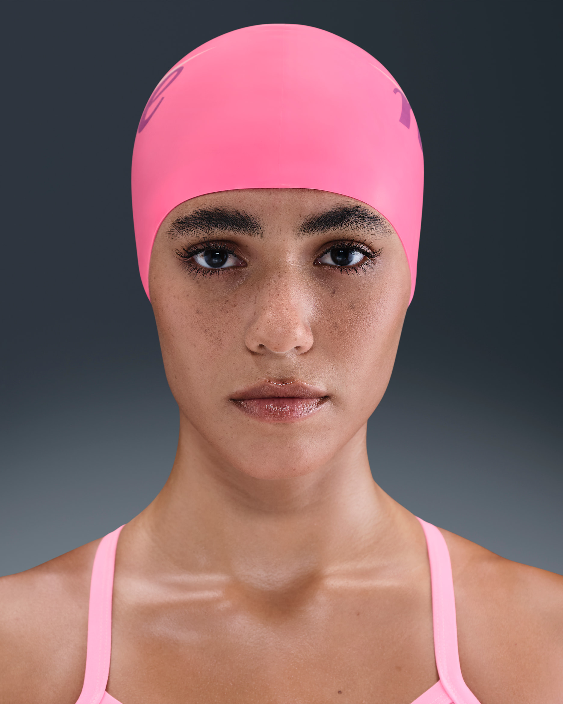 Nike Swim Silicone Cap - Pink Glow/Bright Violet/White/White