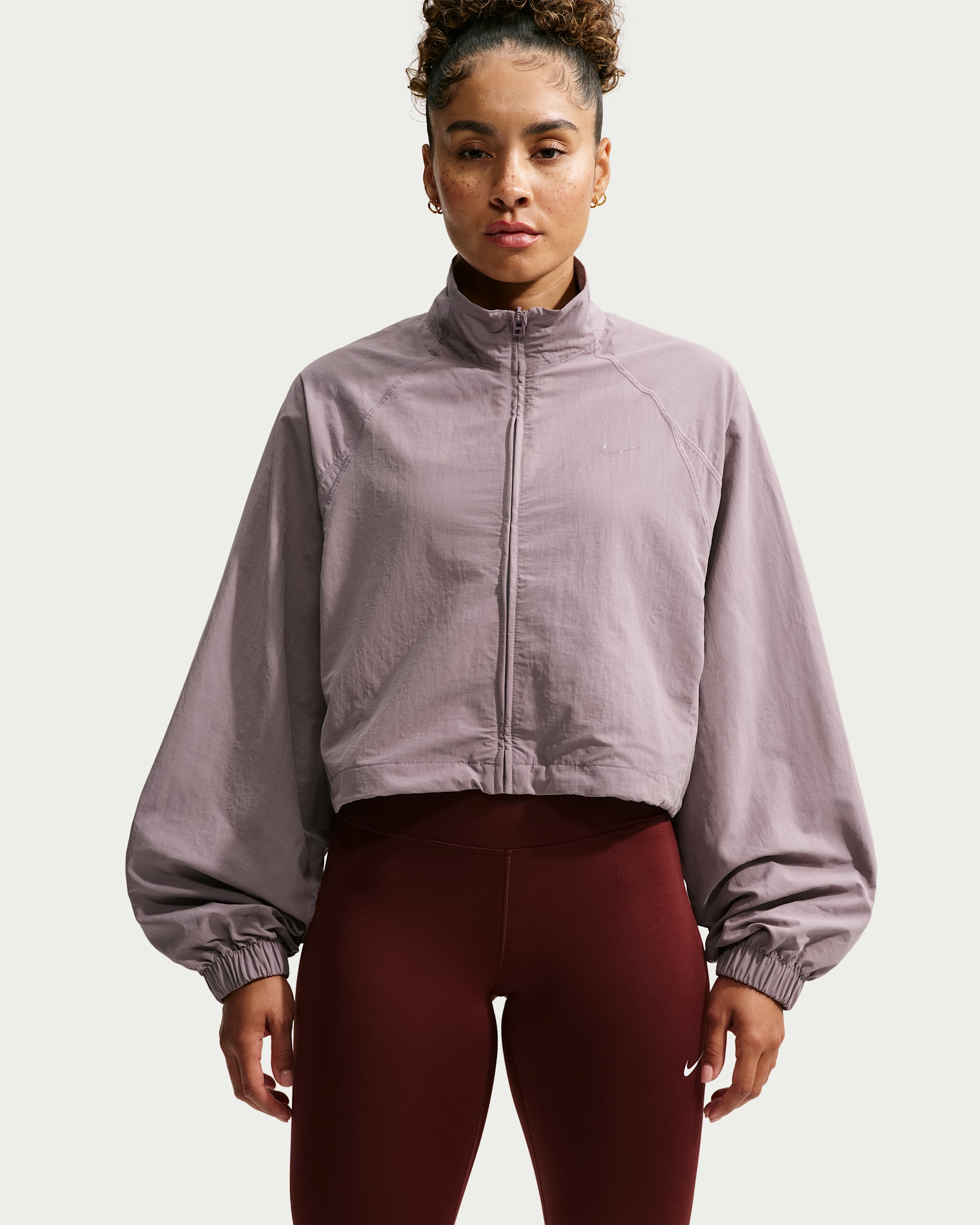 Nike N.A.C. Women's Oversized Woven Full-Zip Jacket - Purple Smoke/Purple Smoke