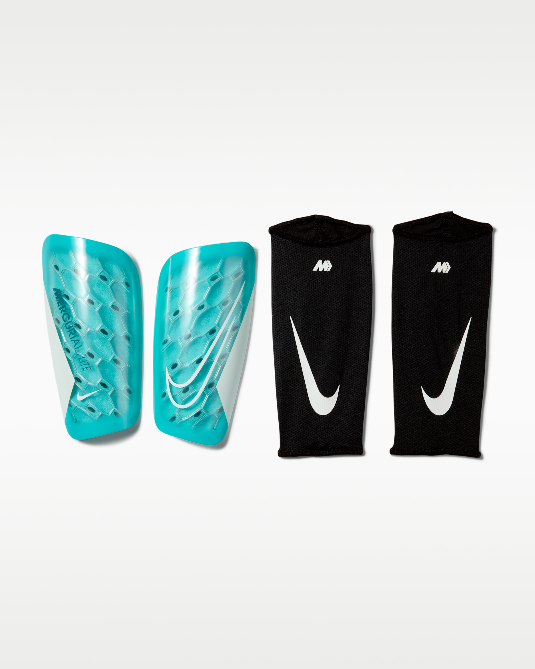 Nike Mercurial Lite Football Shinguards - Dusty Cactus/Off-White/White