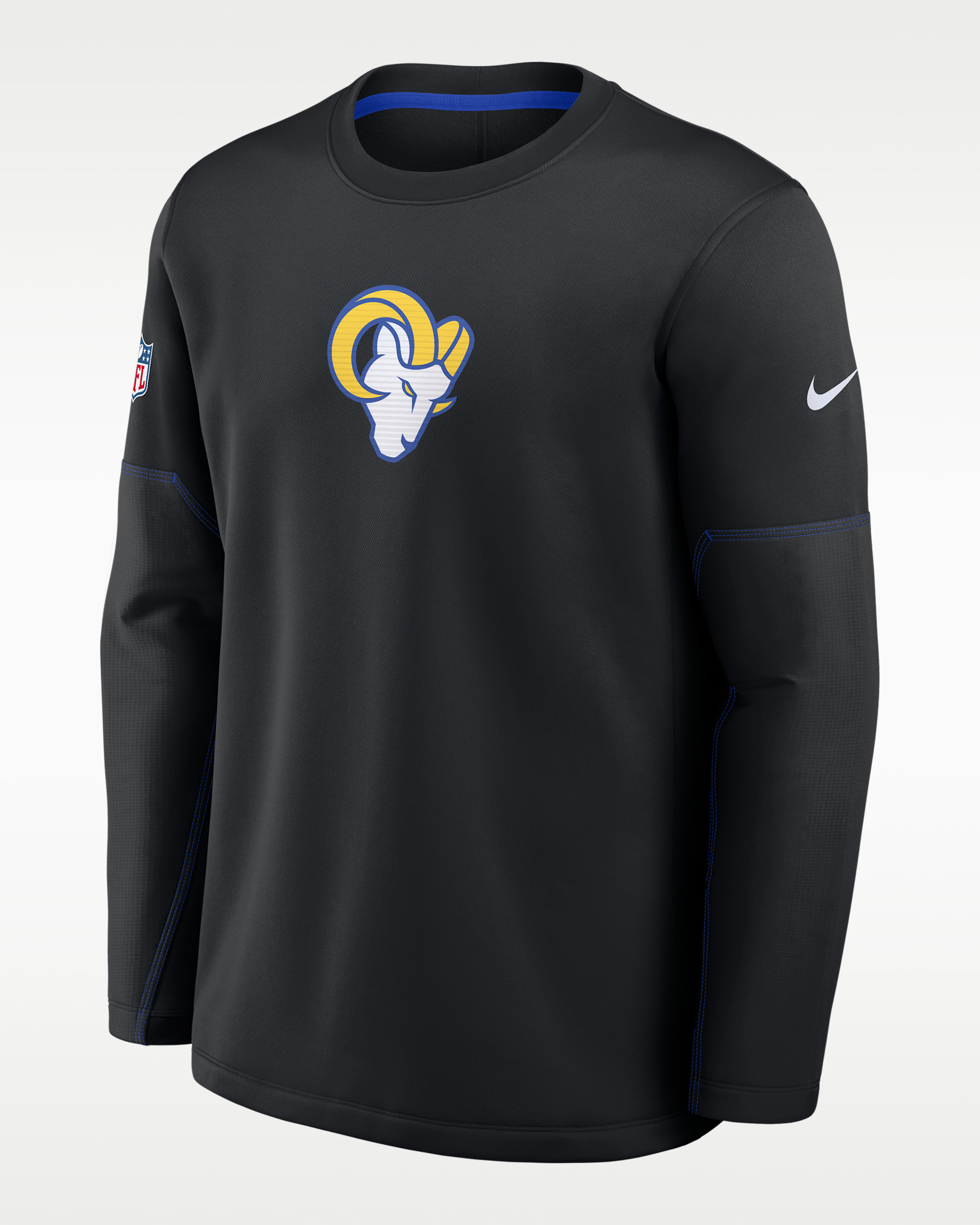 Los Angeles Rams Sideline Coaches Men's Nike Therma-FIT NFL Long-Sleeve T-Shirt - Black