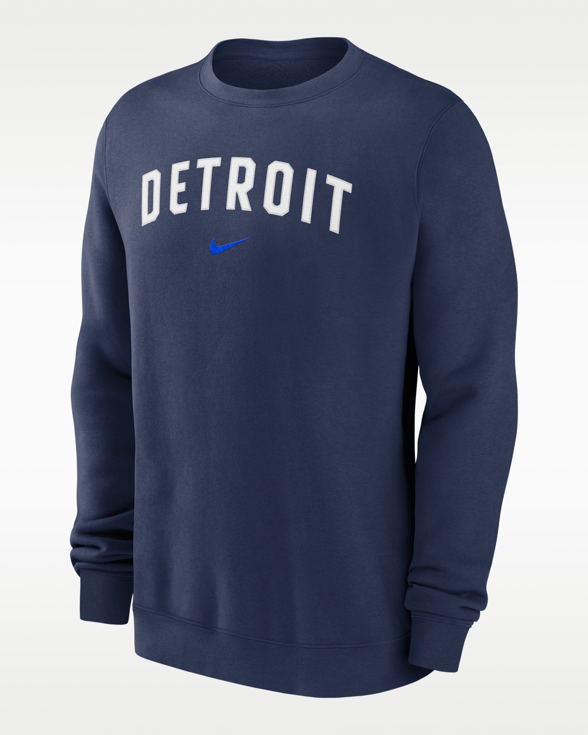 Detroit Tigers 2-Hit Men's Nike MLB Pullover Crew - Navy