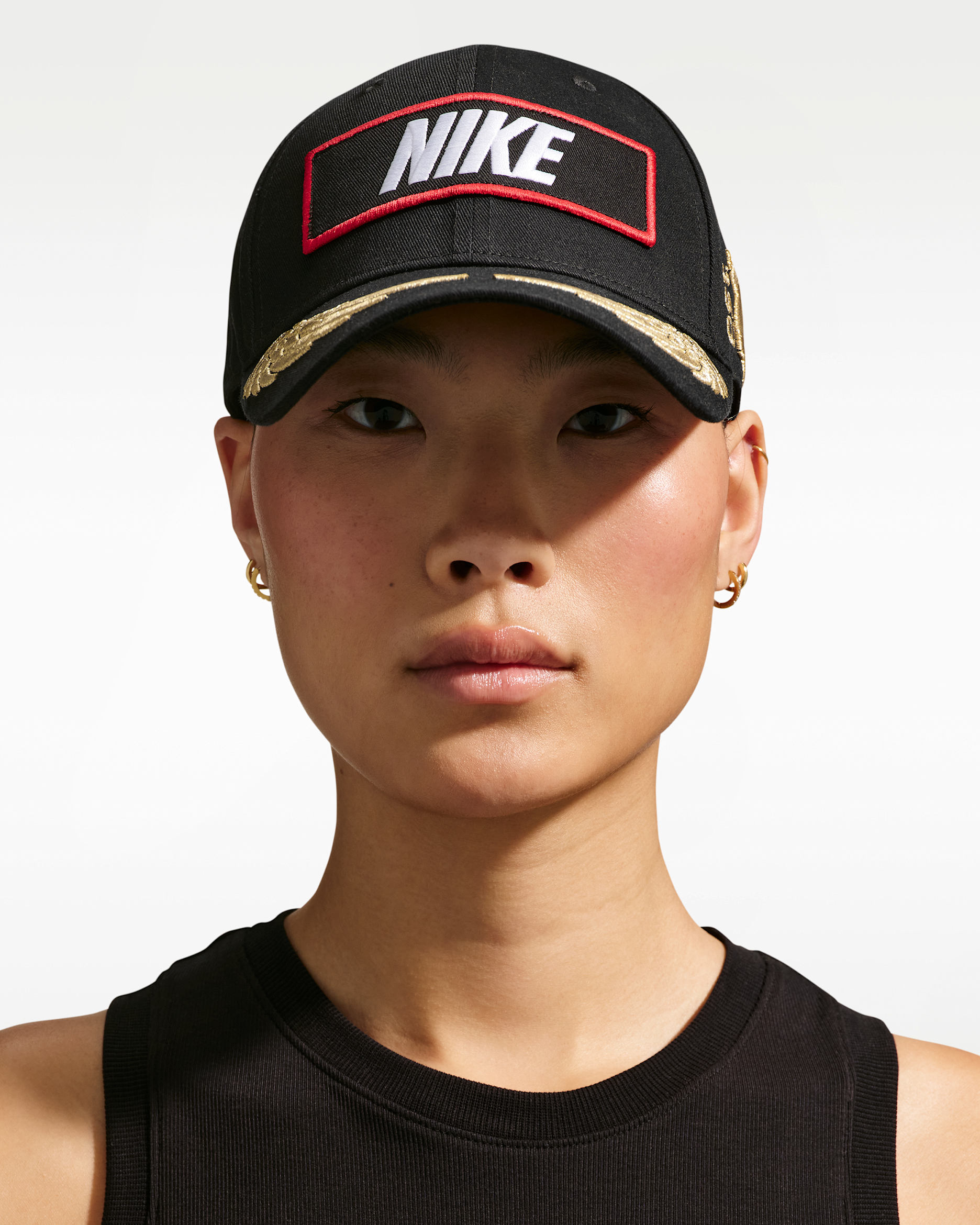 Gorra de carreras con estructura Nike Club - Negro/Negro