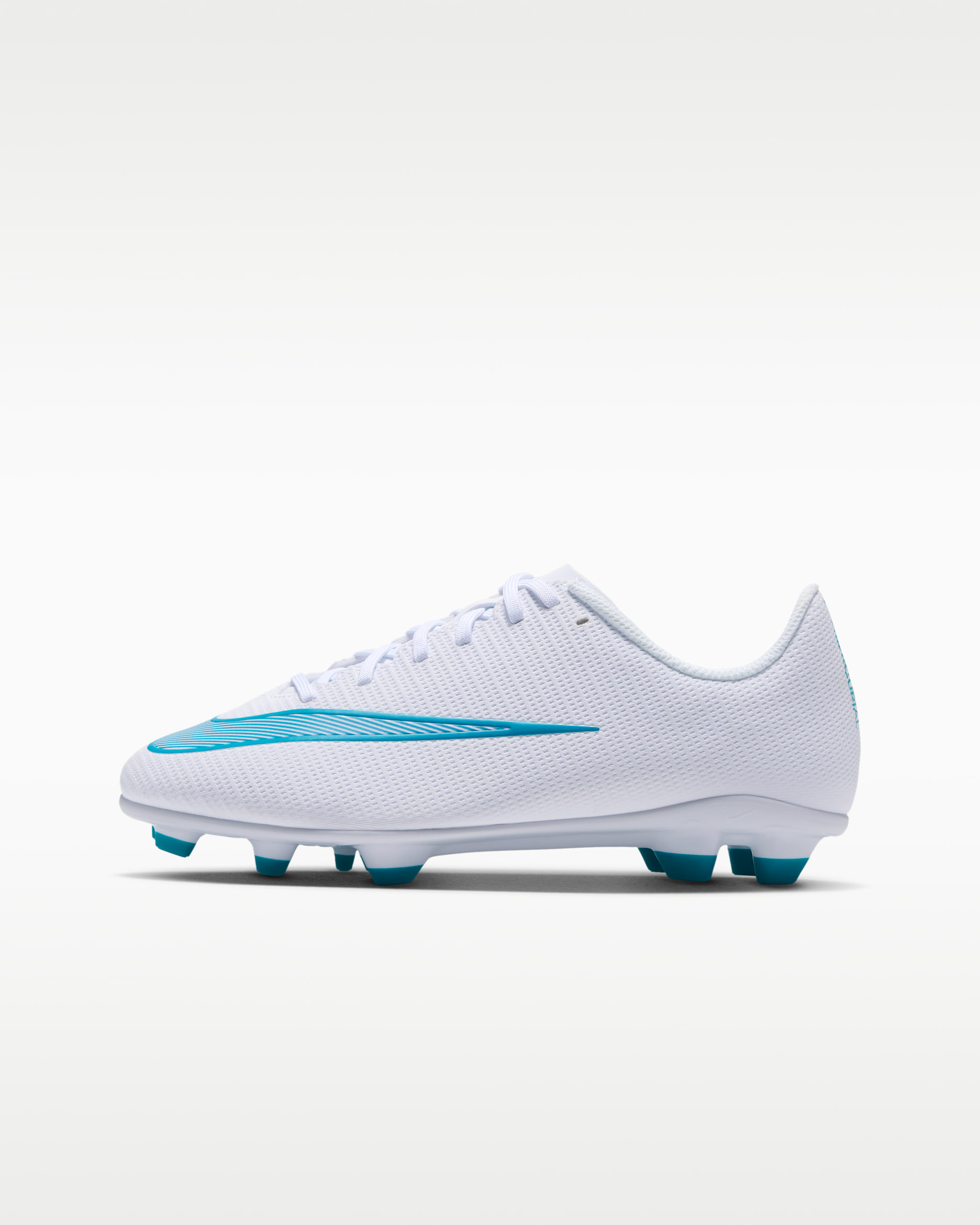Nike Jr. Mercurial Vapor 17 Club Older Kids' Multi-Ground Low-Top Football Boots - White/Dusty Cactus