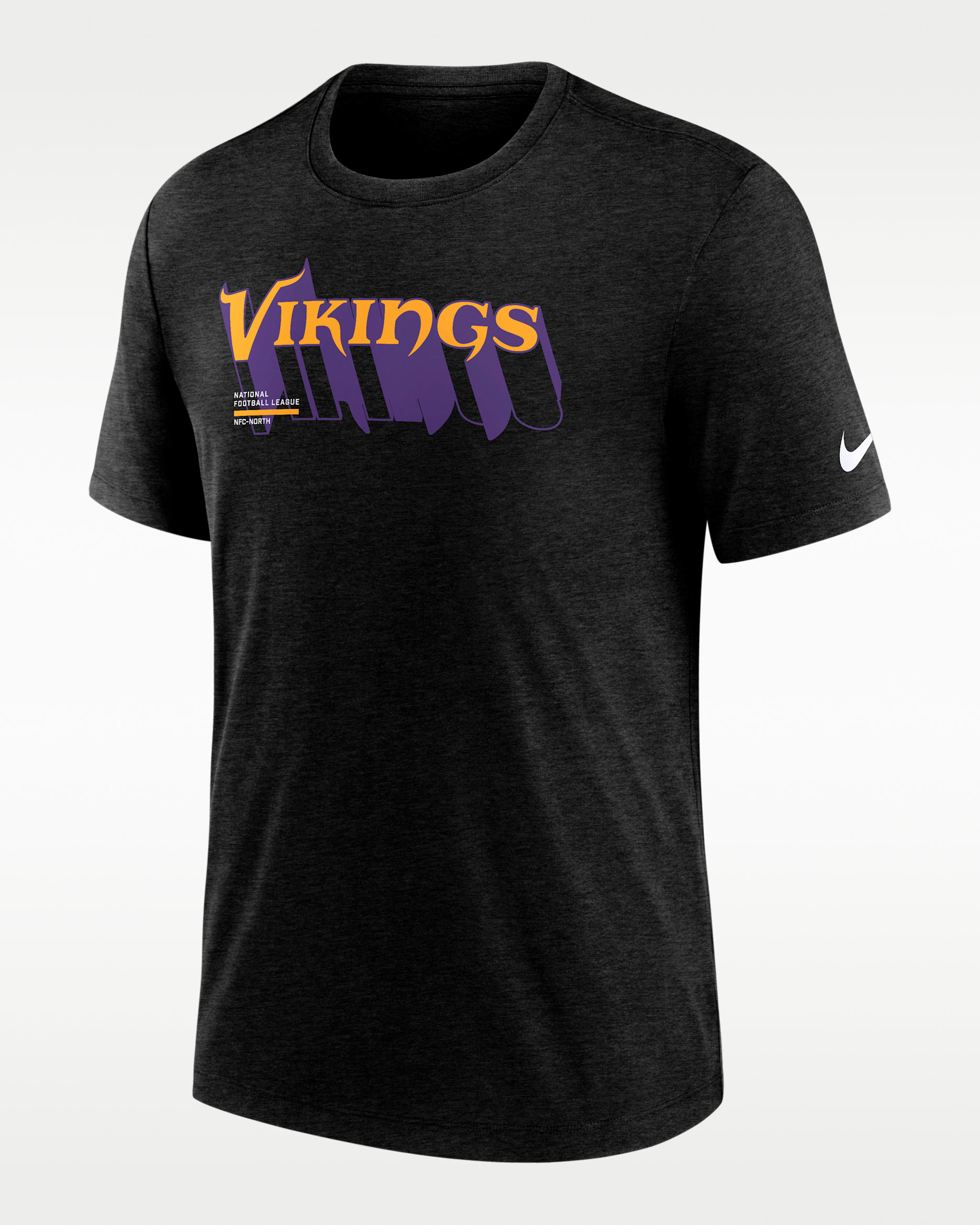 Playera Nike de la NFL para hombre Minnesota Vikings Long Pass - Negro