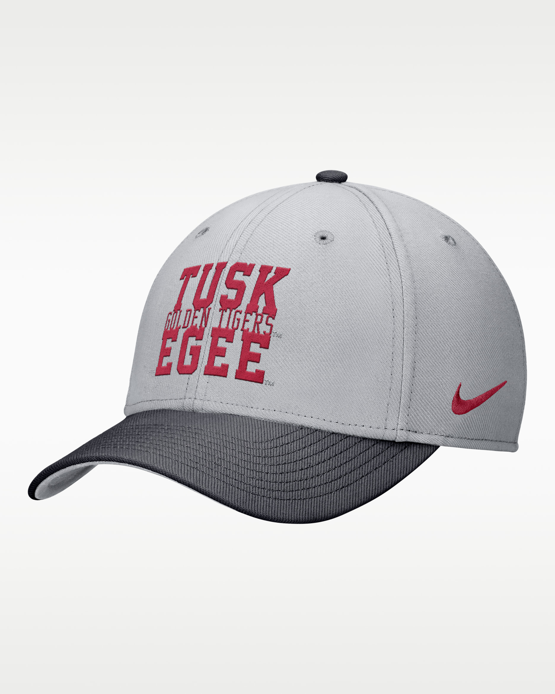 Tuskegee University SwooshFlex Nike Dri-FIT College Cap - Wolf Grey