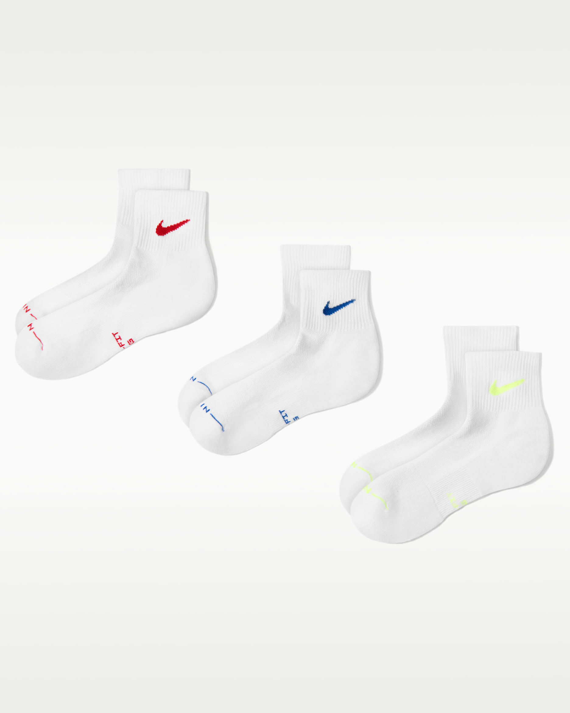 Nike Everyday Elevated Ankle Socks (3 Pairs) - Multi-Color