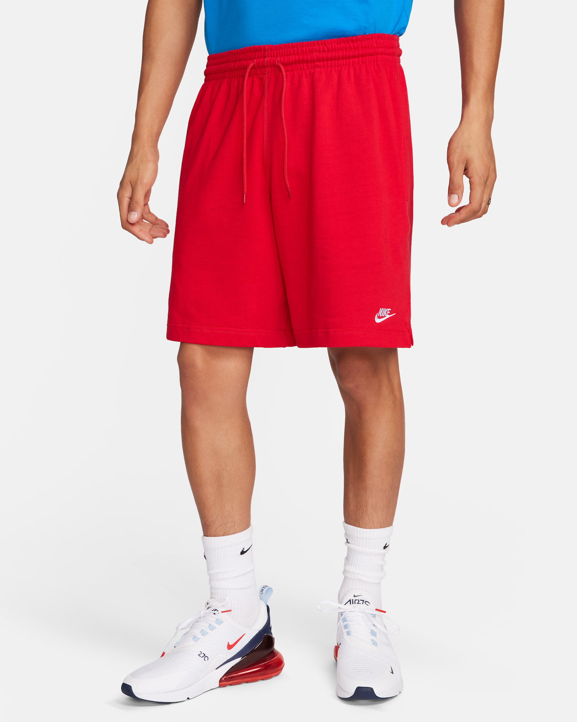 Nike Sportswear Club Men's Knit Shorts - University Red/White