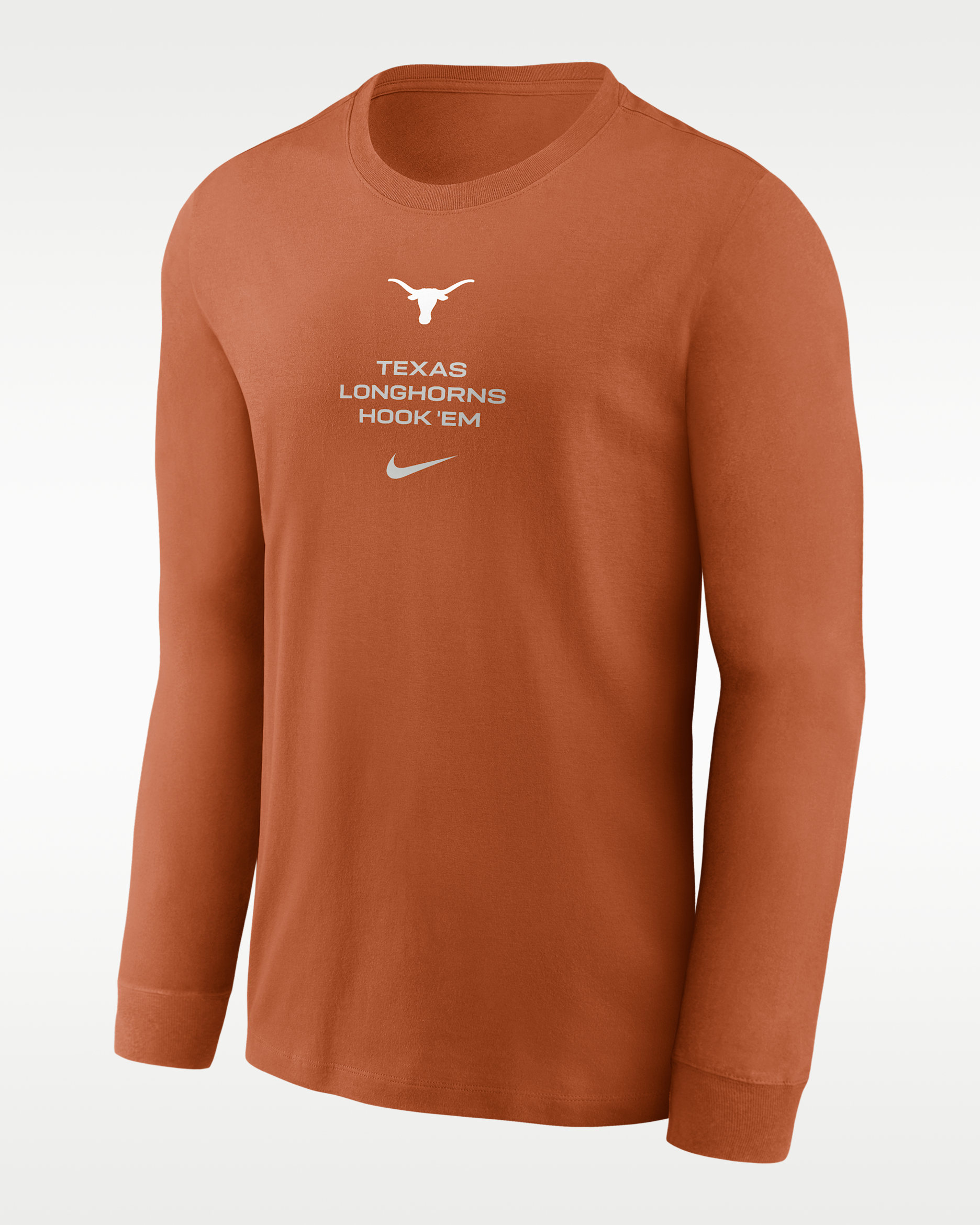 Texas Sideline Men's Nike Dri-FIT College Long-Sleeve T-Shirt - Desert Orange