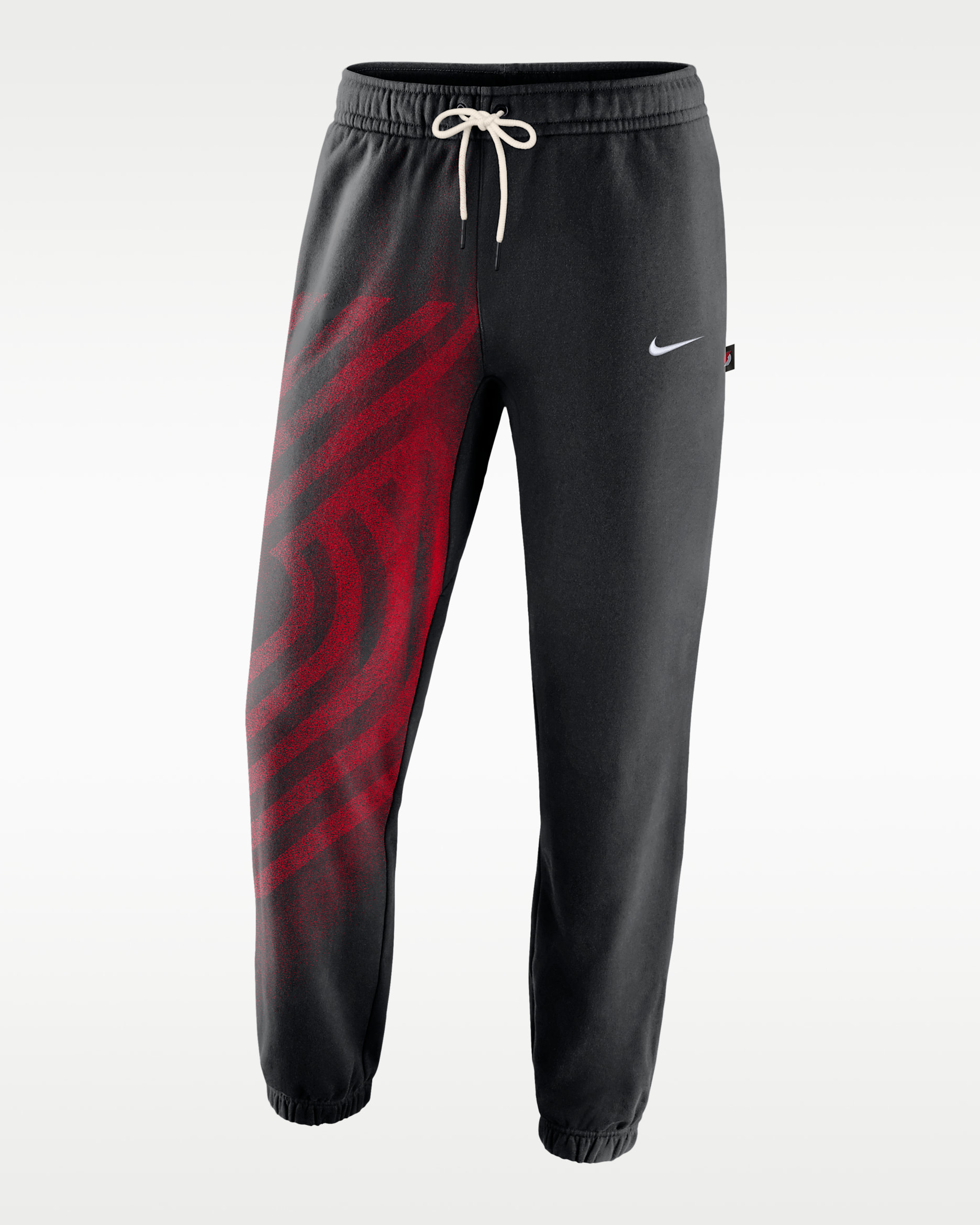 Portland Trail Blazers Nike Standard Issue Men's Fleece Basketball Pants - Black/White